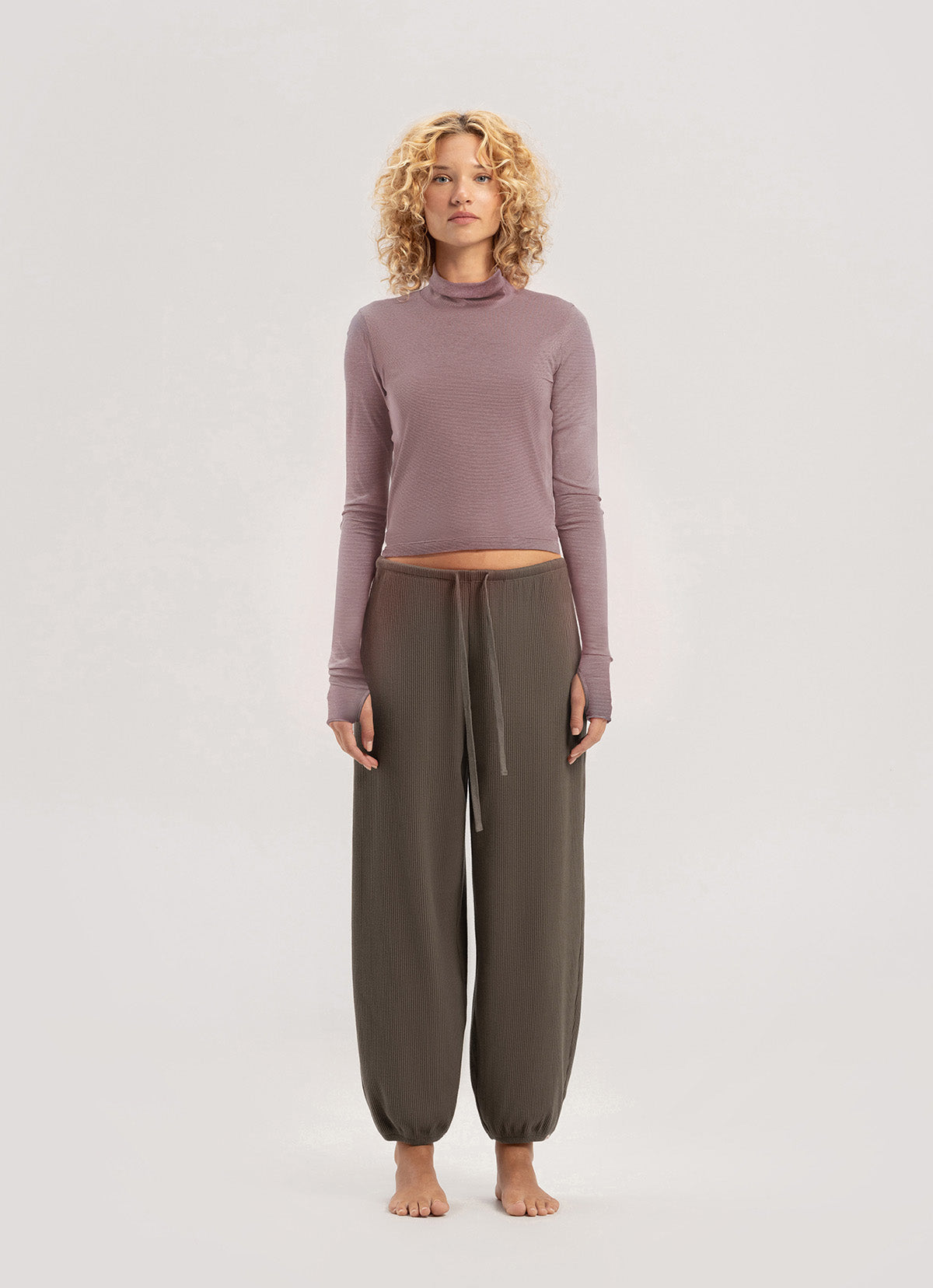 Rib jogger pants #3 (Warm ver.)_Chocolate Chip