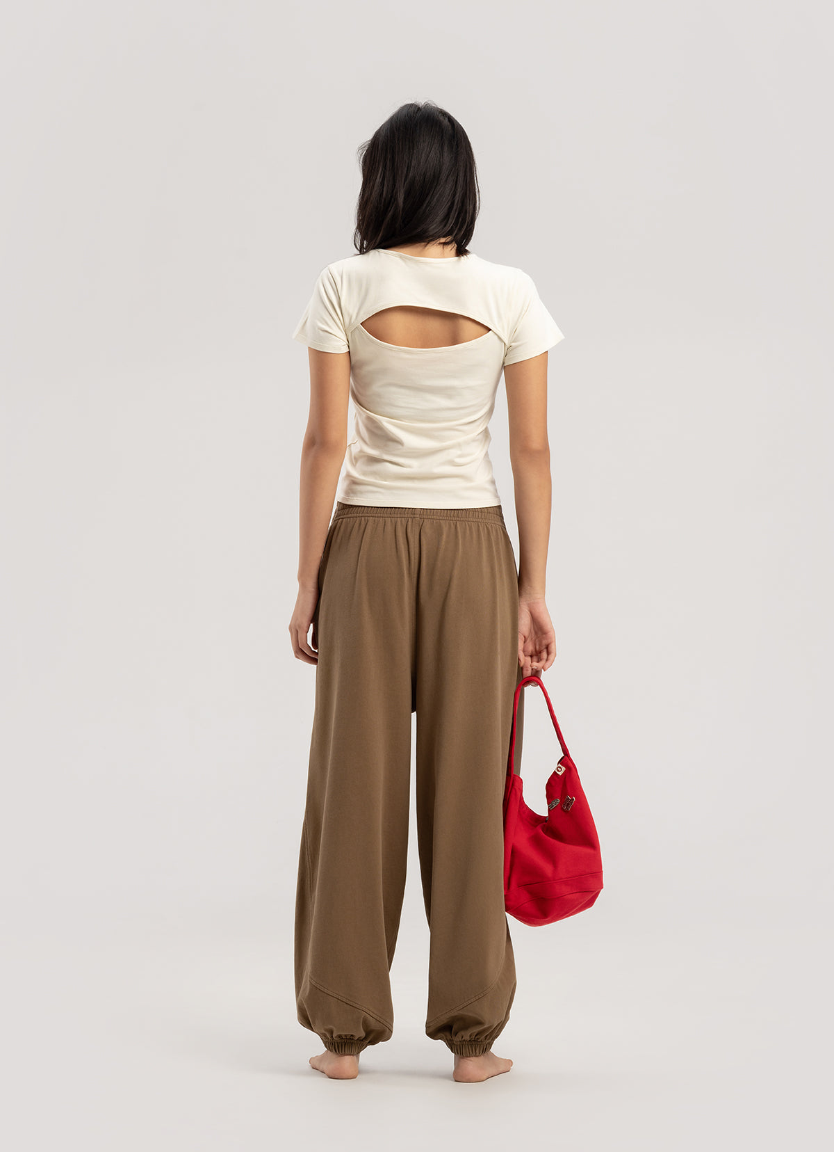 Cut-out short sleeve_Turtledove