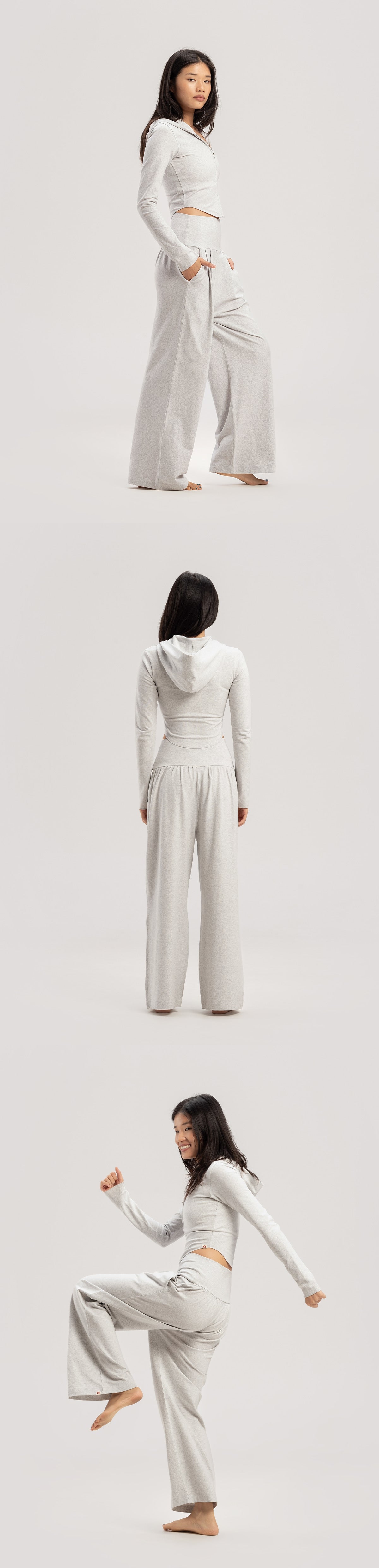 Fortune zip-up_Melange Grey