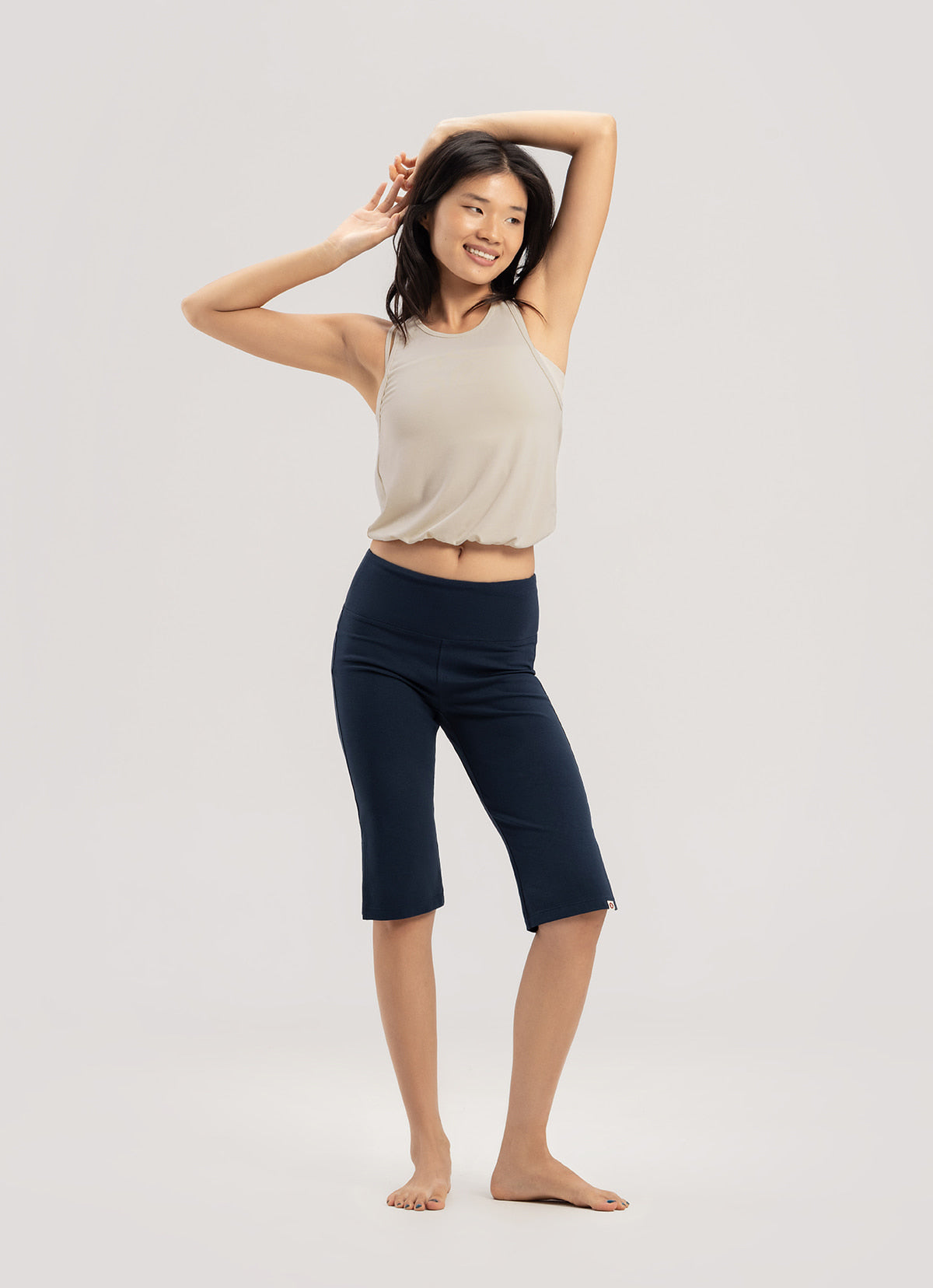 Biker middle pants_Dress Blues