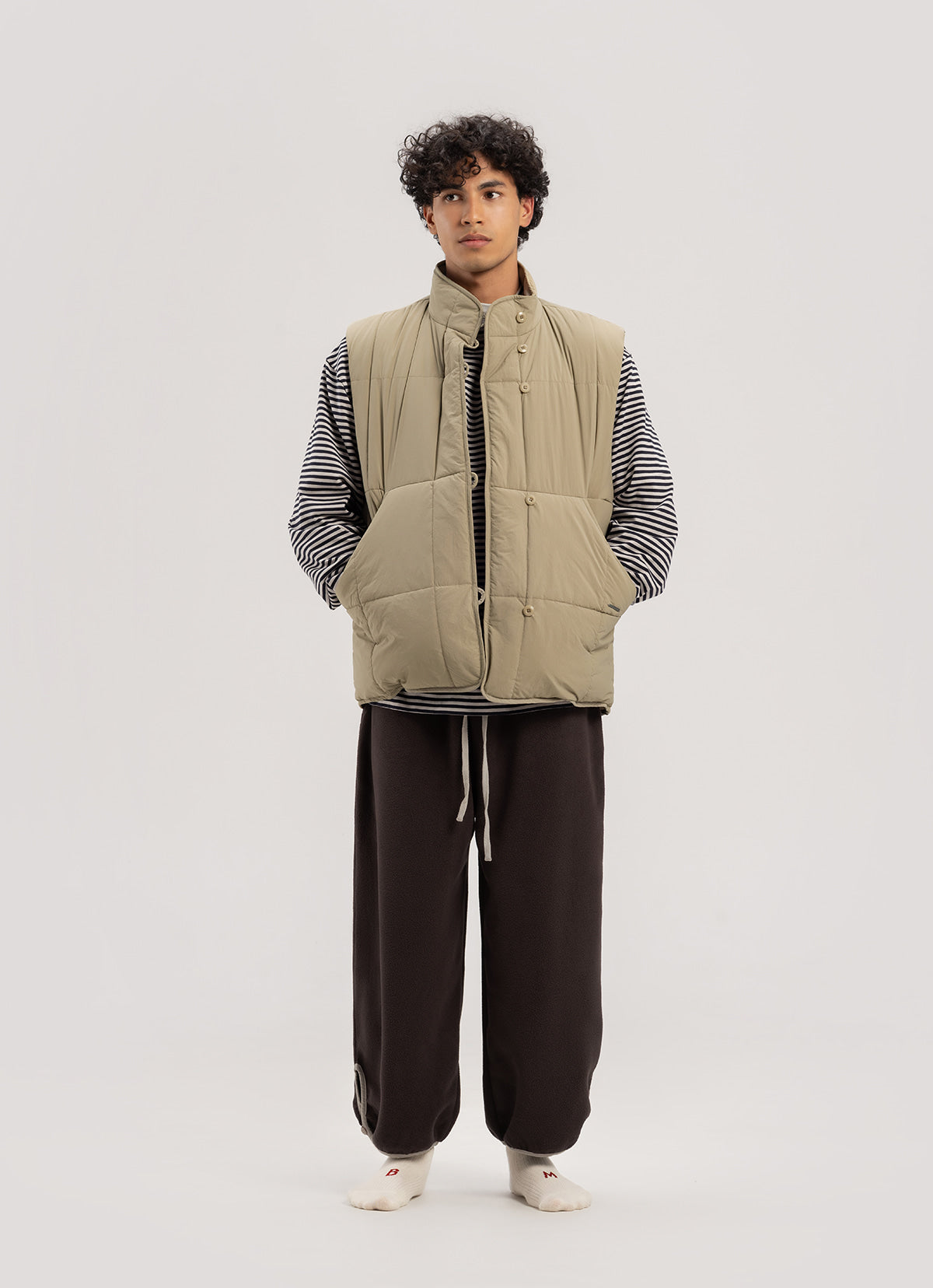 Grid padded vest (Unisex)_Tree House