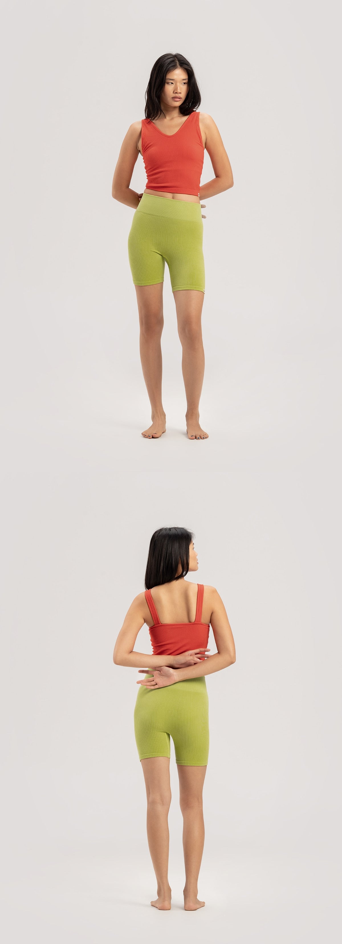 Seamless V tank top_Bittersweet