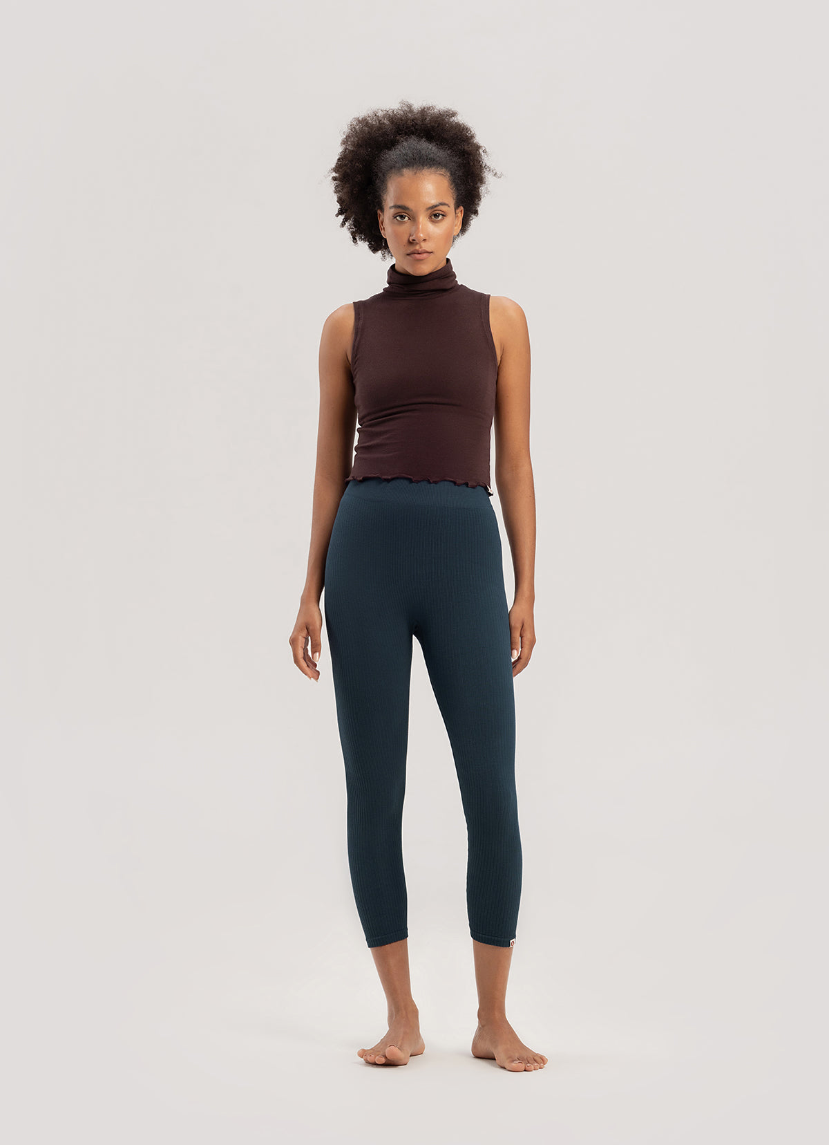Soft turtleneck sleeveless_Puce