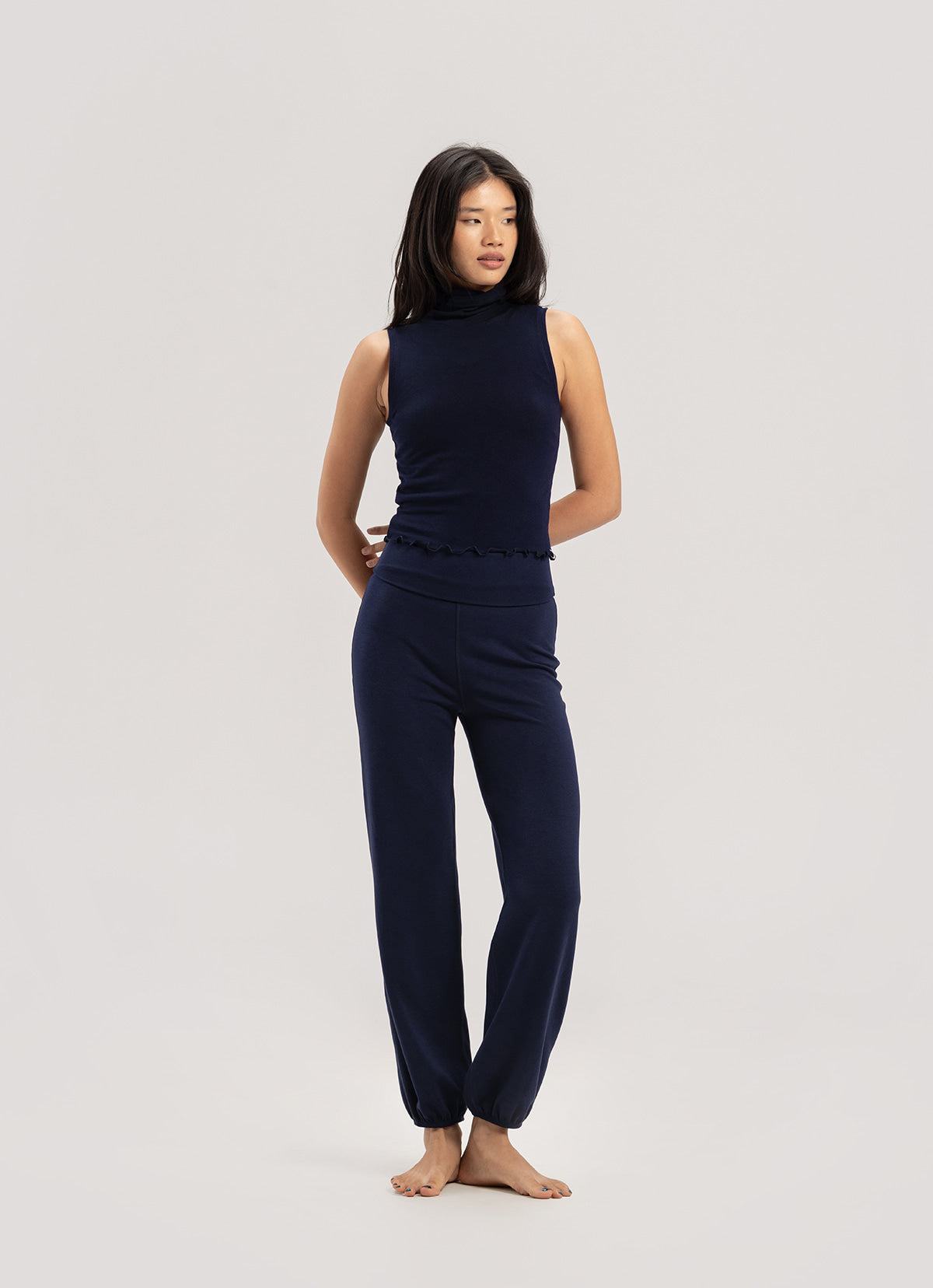 Simple pot leggings_Evening Blue