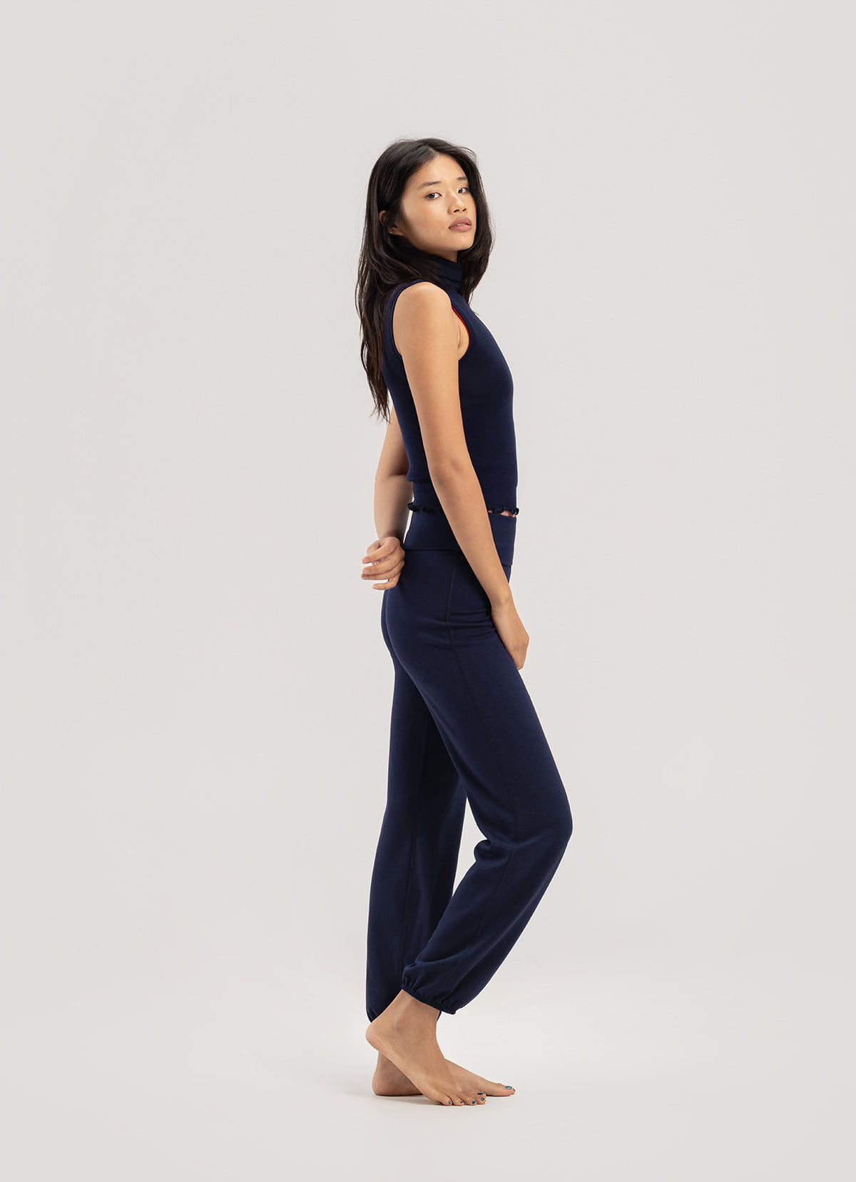 Simple pot leggings_Evening Blue