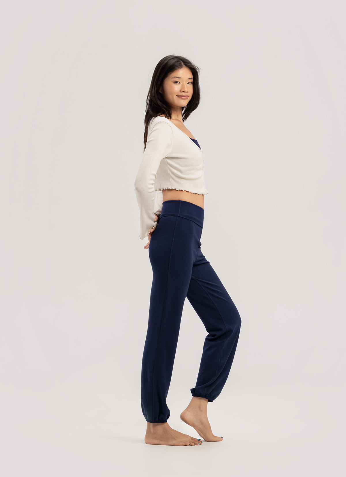 Simple pot leggings_Evening Blue