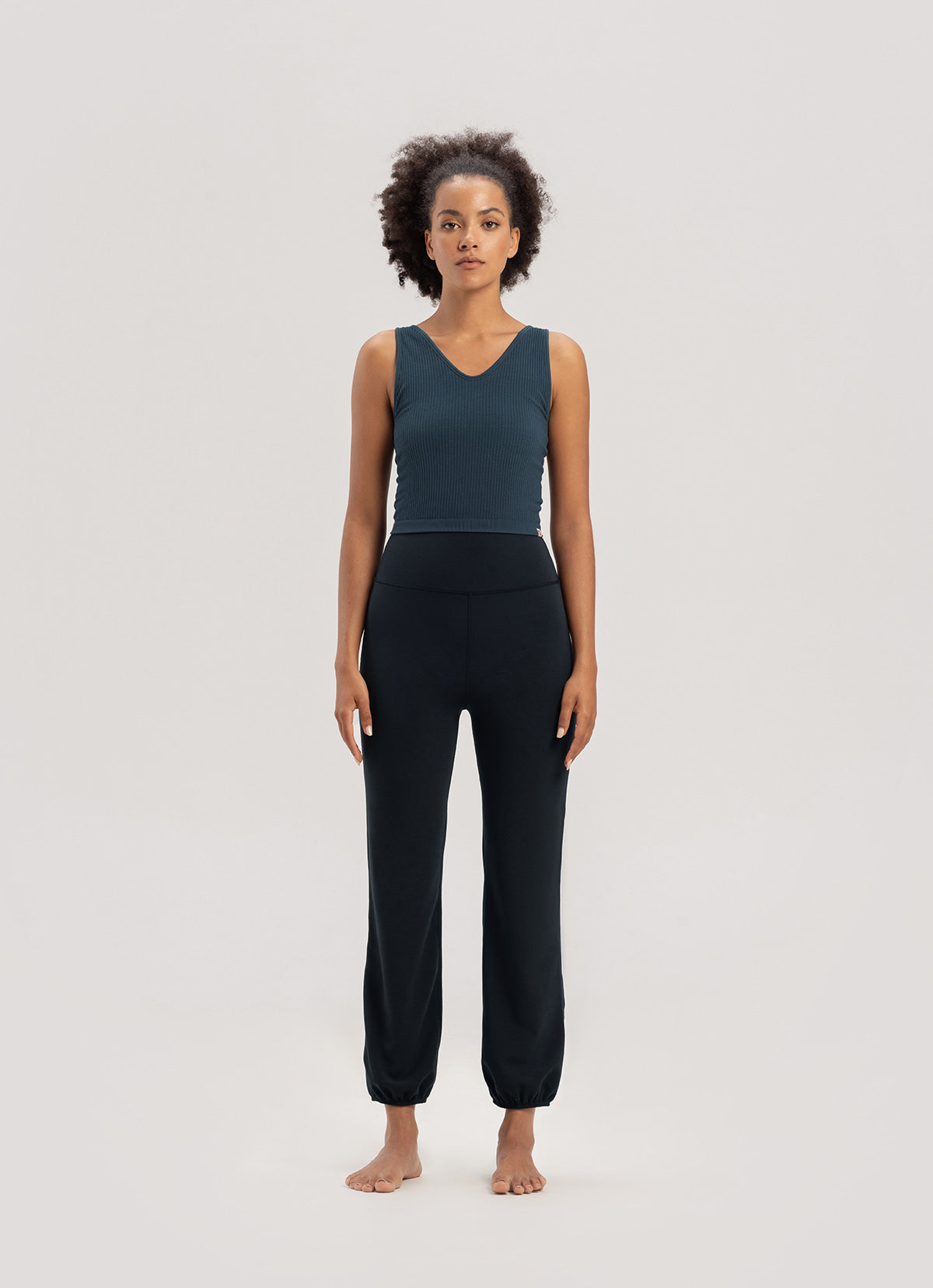 Seamless V tank top_Orion Blue