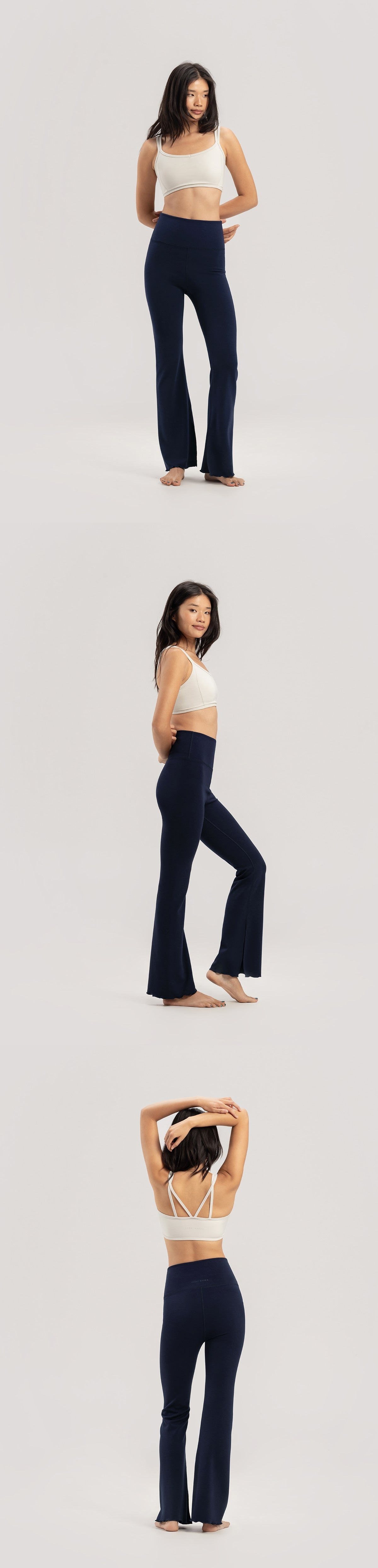 Flap-over slit pants_Evening Blue