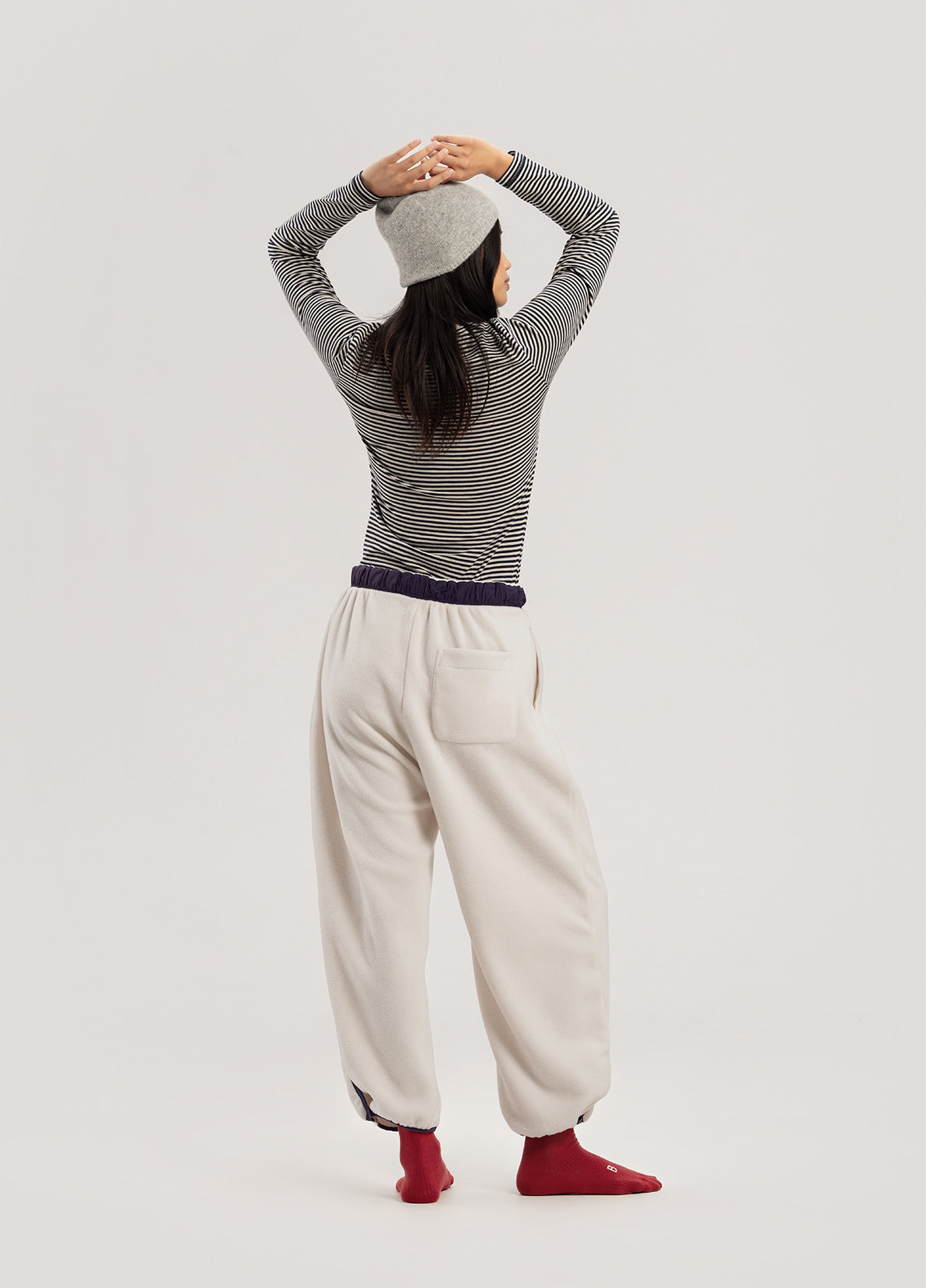 Button fleece pants (Unisex)_Turtledove