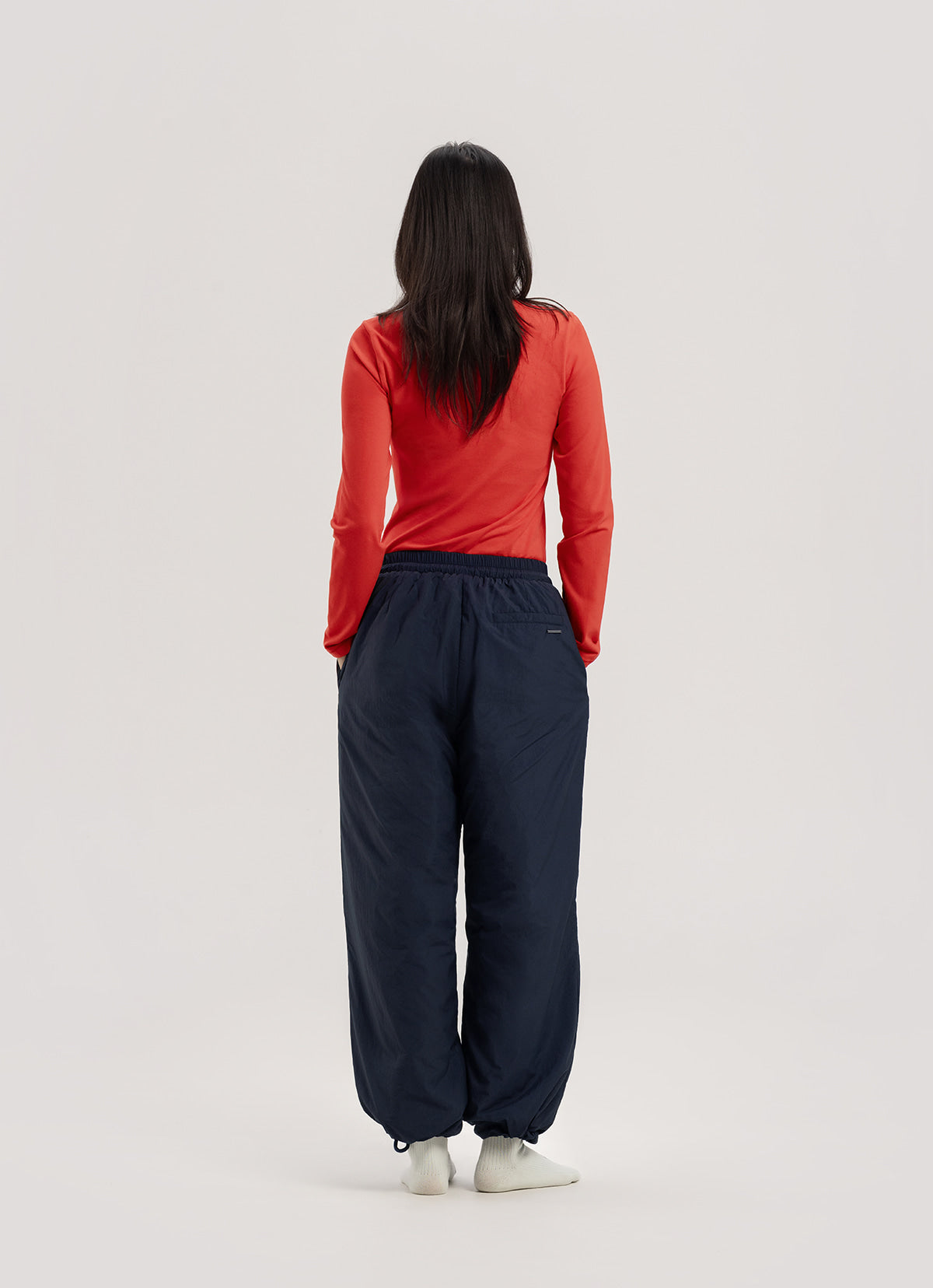 Padded wide pants_Sky Captain