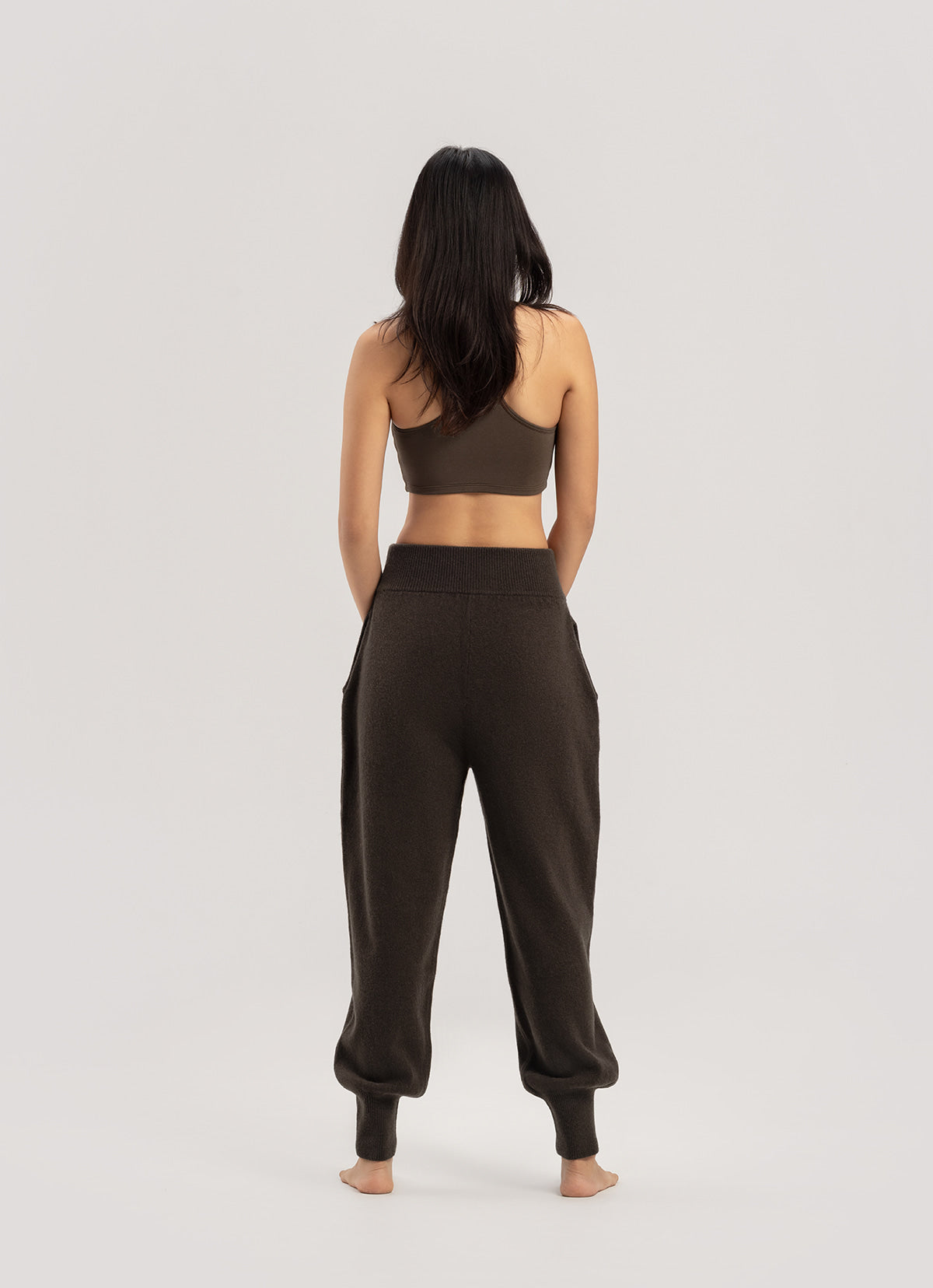 Slim knit jogger_Chocolate Plum