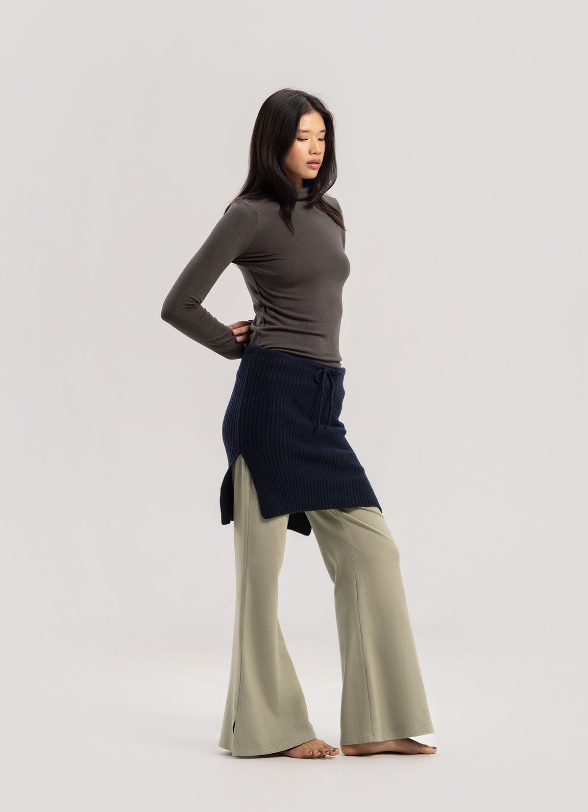 Soft turtleneck long sleeve_Pavement