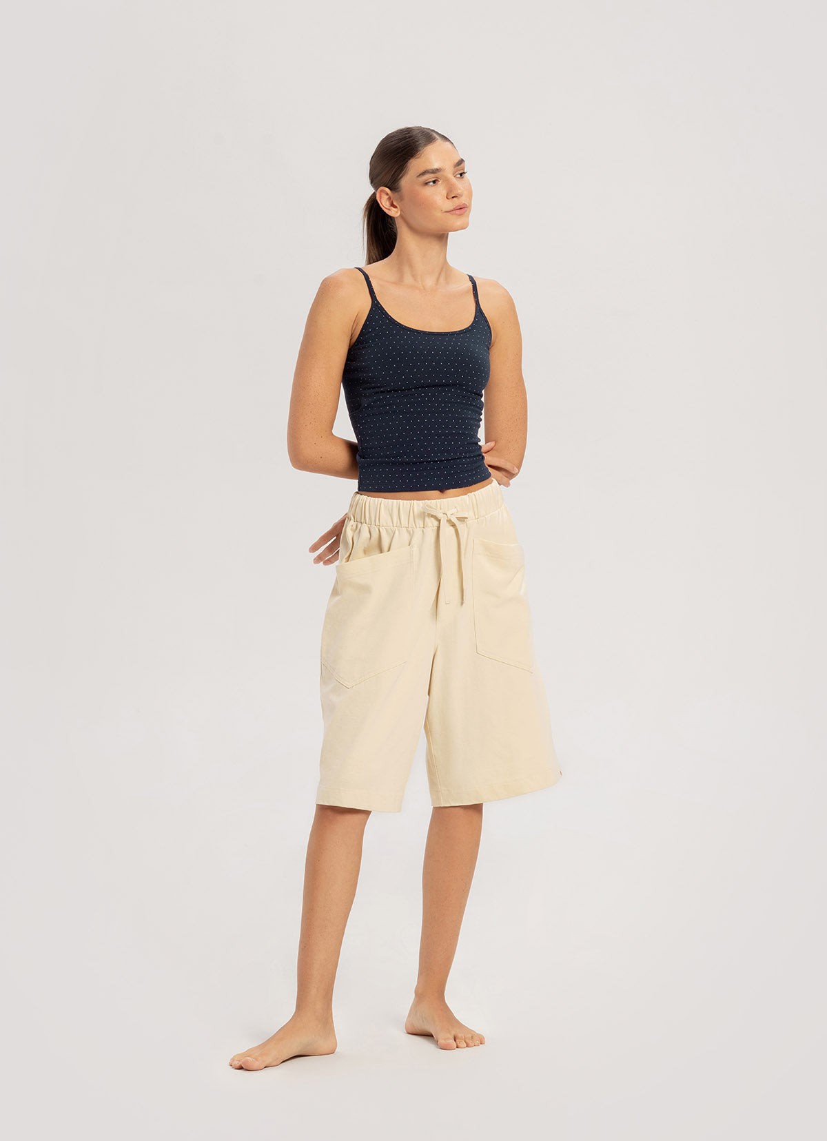 Carrie tank top_dotted_Navy Multi