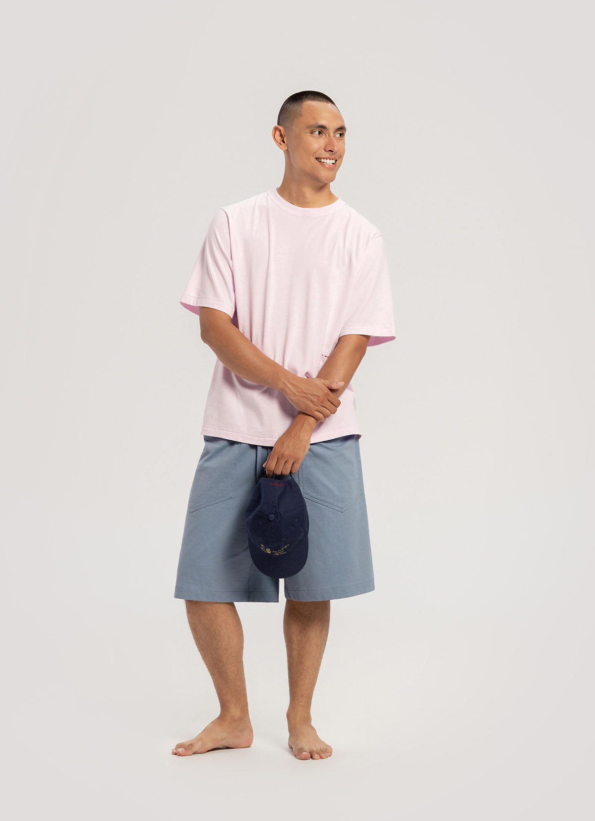 Topi bermuda pants (Unisex)_Faded Denim
