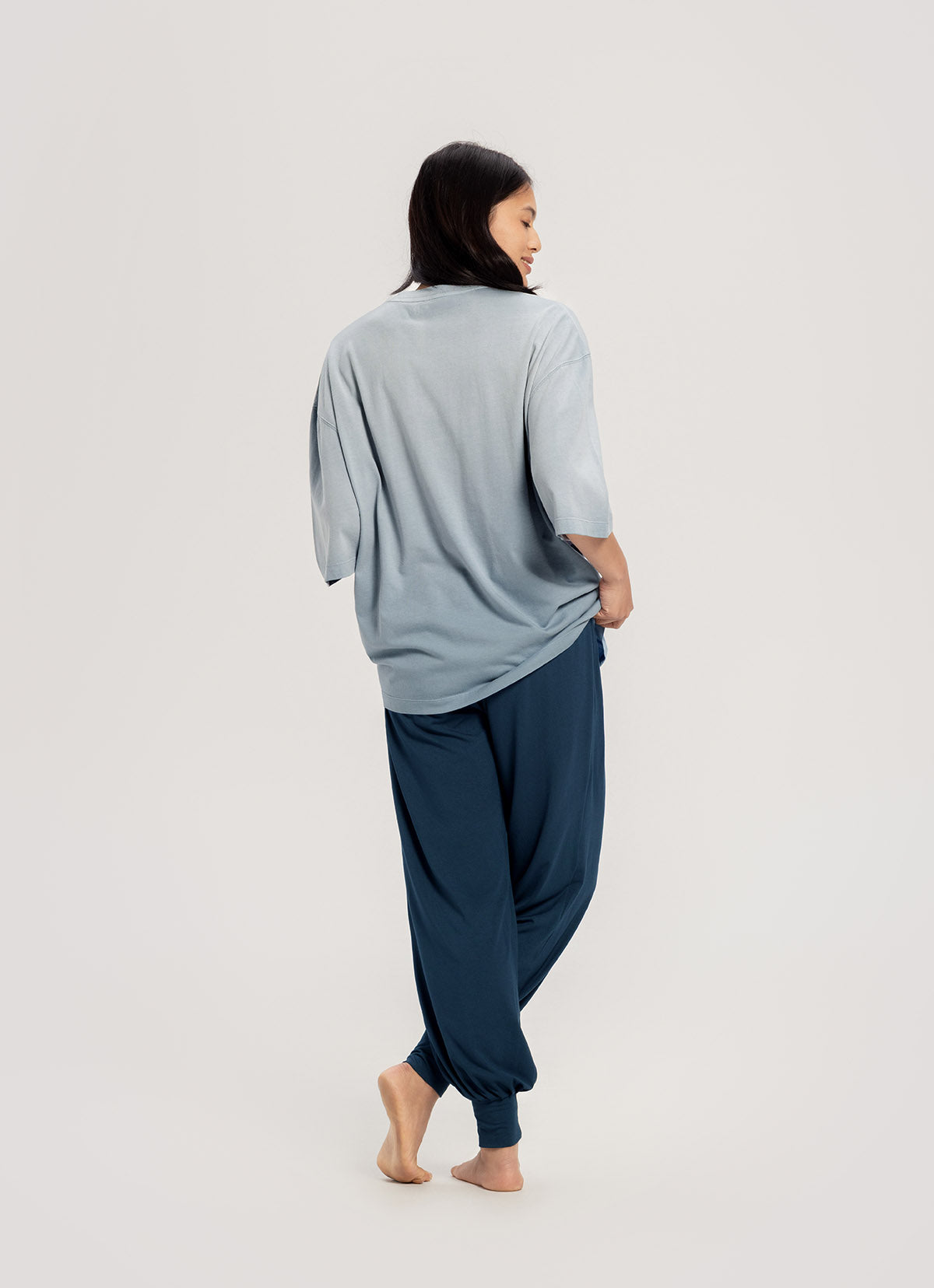 Overfit half sleeve (Unisex)_Faded Denim
