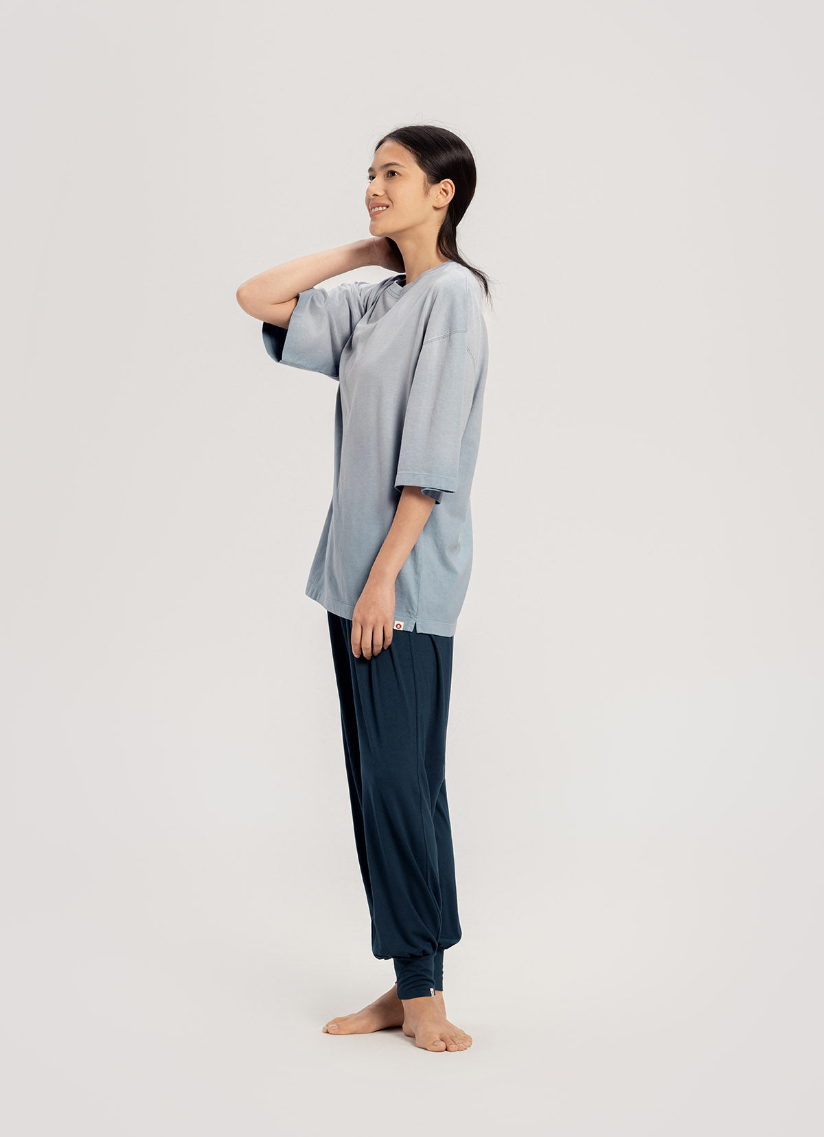 Overfit half sleeve (Unisex)_Faded Denim
