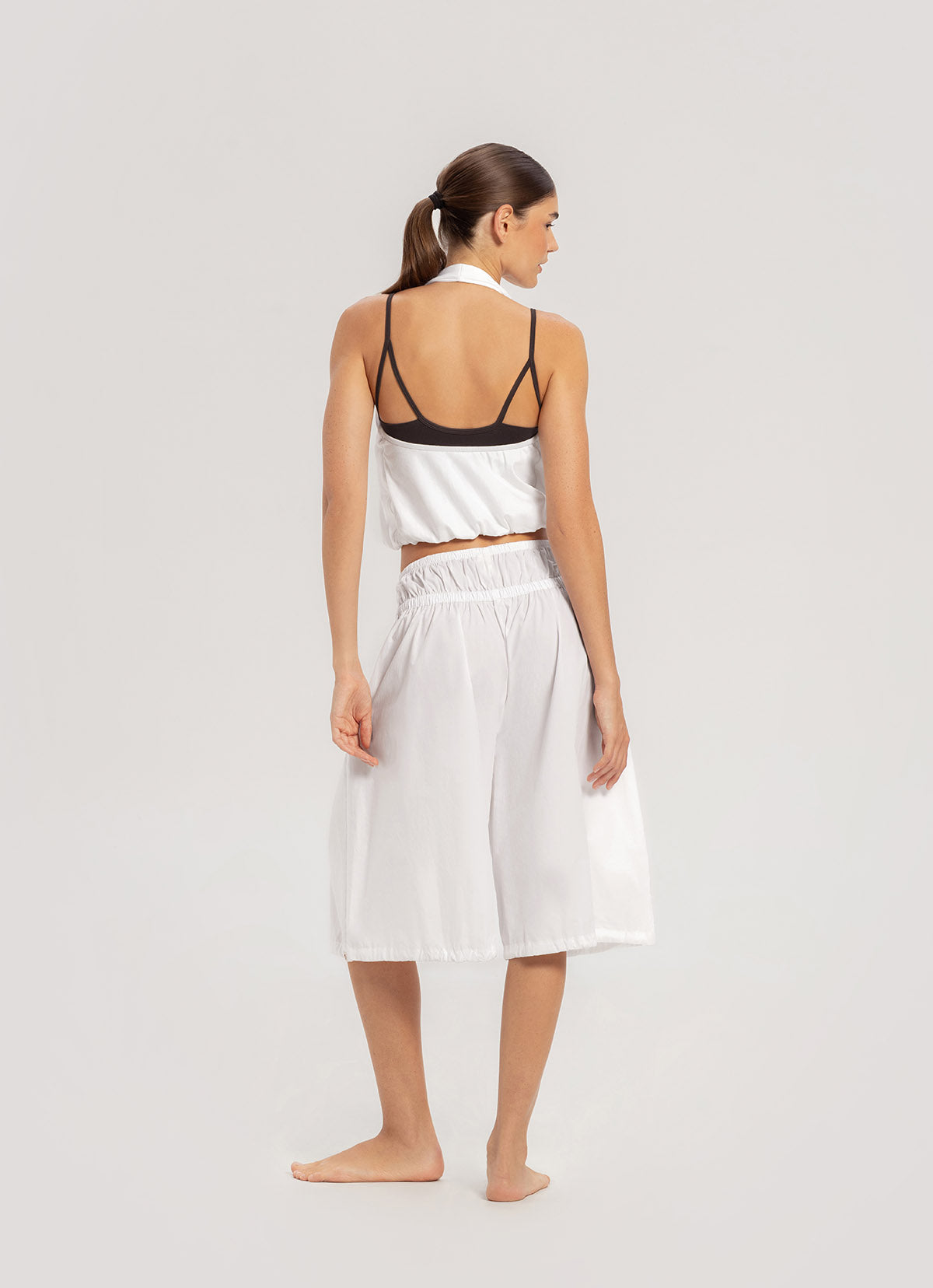 Petal halter top_White