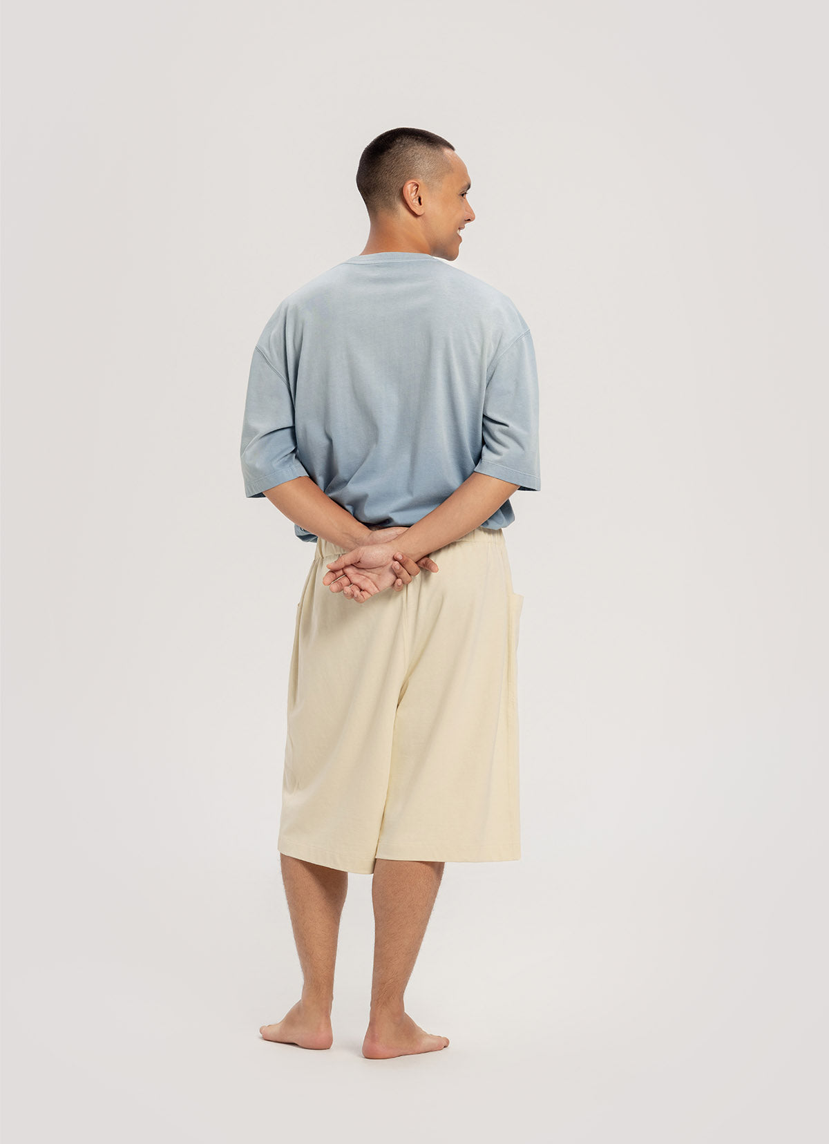 Topi bermuda pants (Unisex)_Bone White