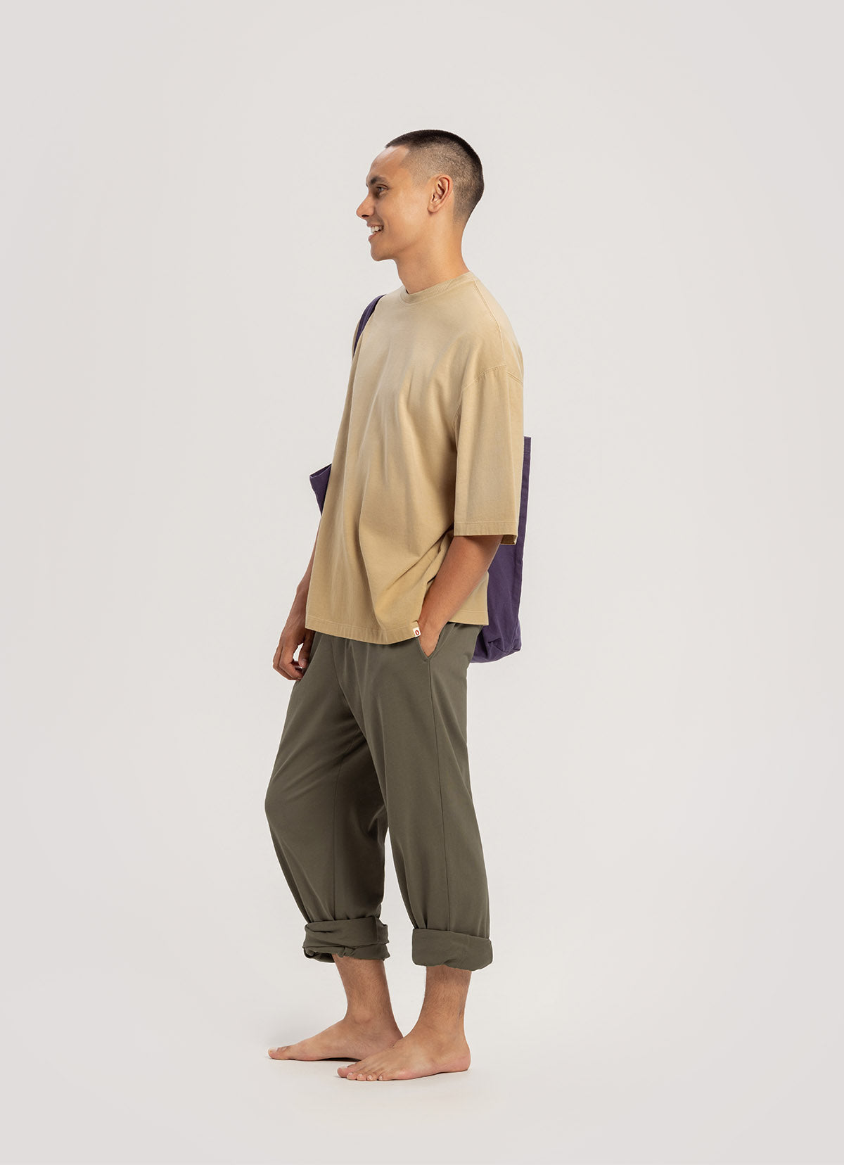 Overfit half sleeve (Unisex)_Muted Lime