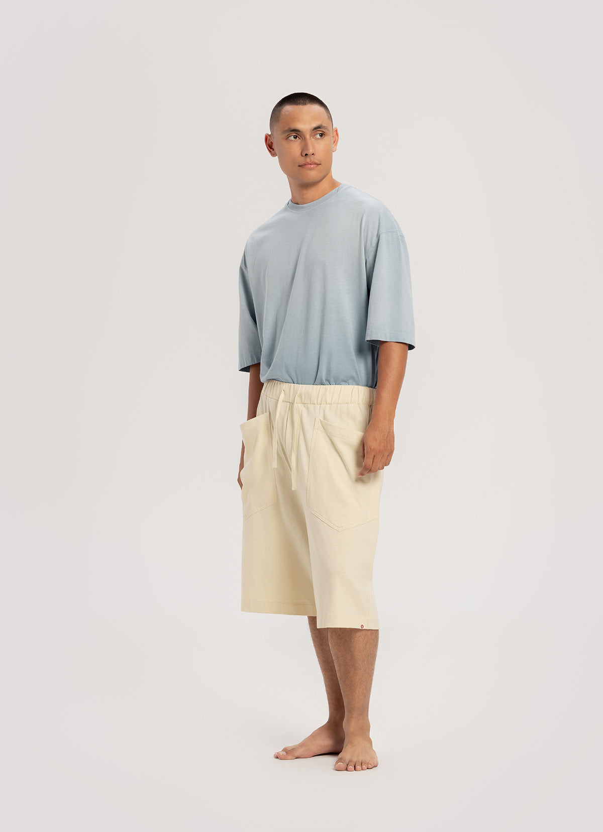 Overfit half sleeve (Unisex)_Faded Denim