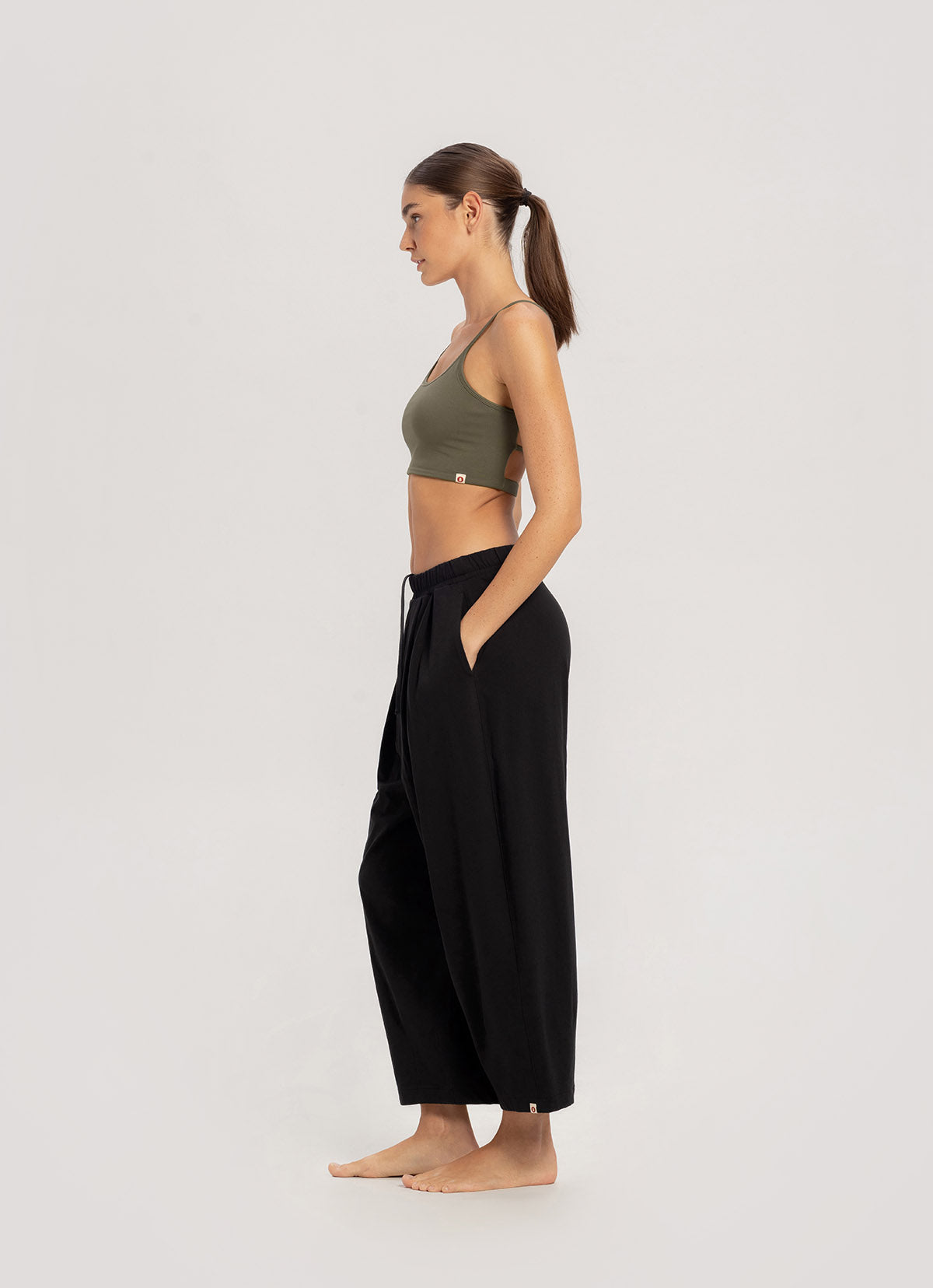 Tuck volume pants (Unisex)_Black