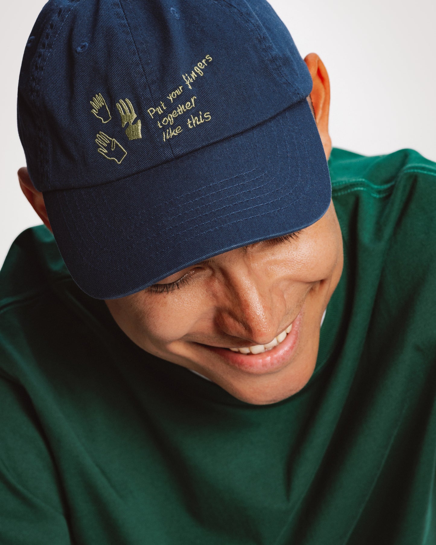 BM graphic cap (Unisex)_Navy