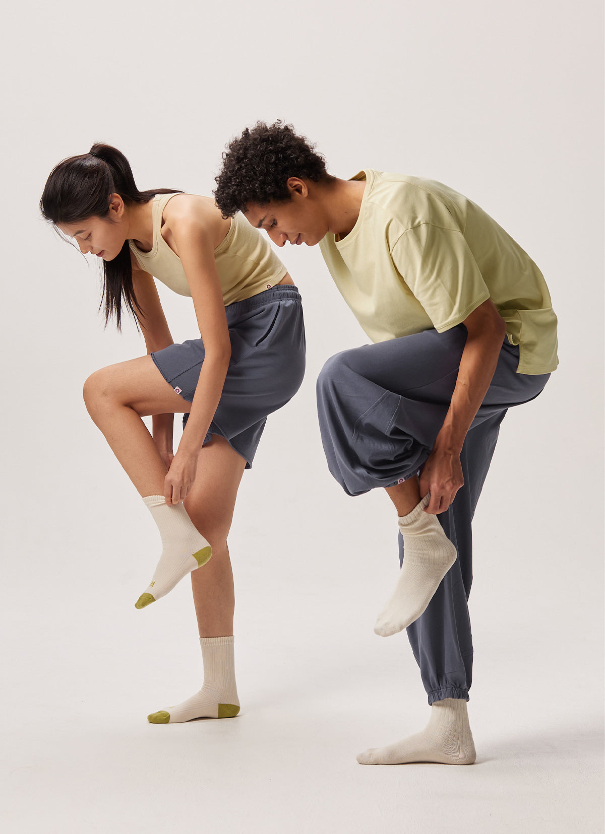 Racer rib tank top_Yellow Beige