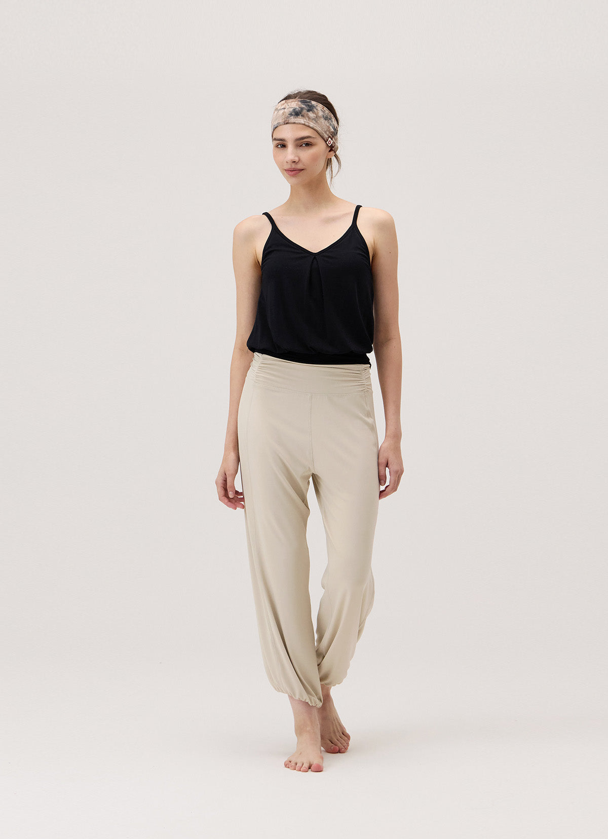 Pleats shirring sleeveless_Black