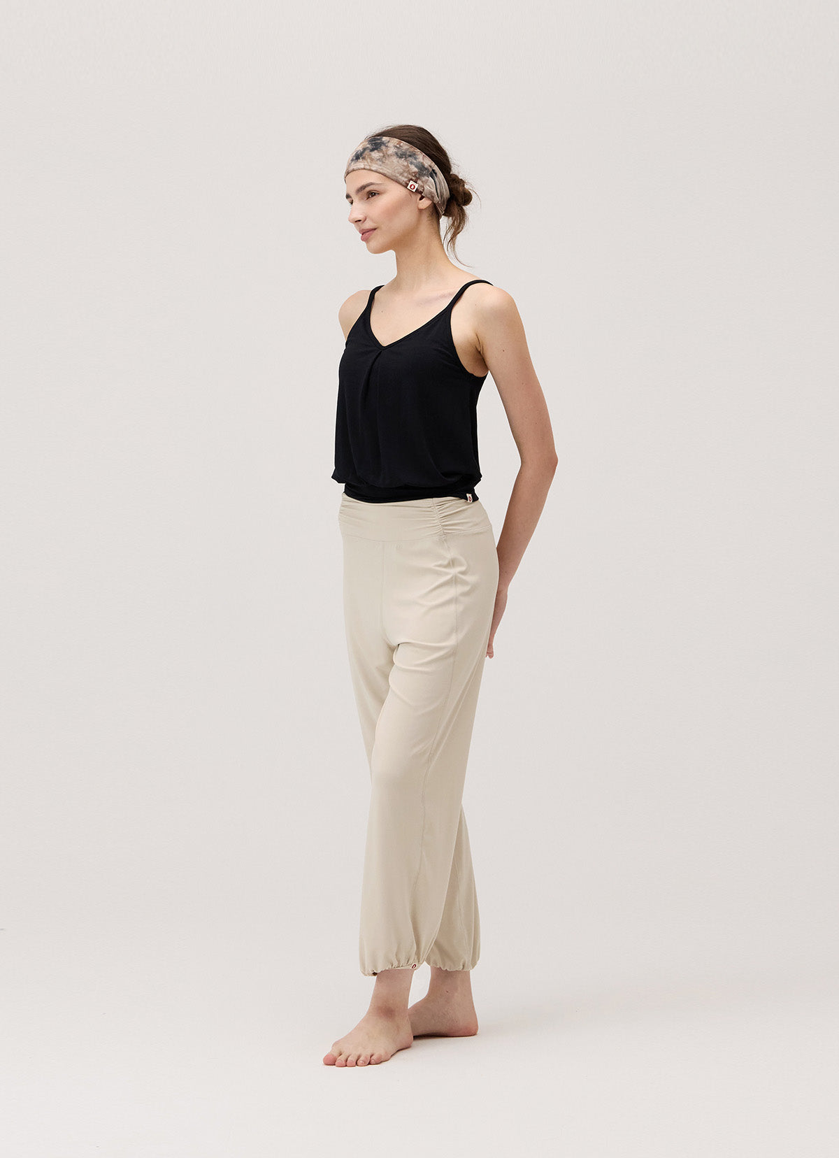 Pleats shirring sleeveless_Black