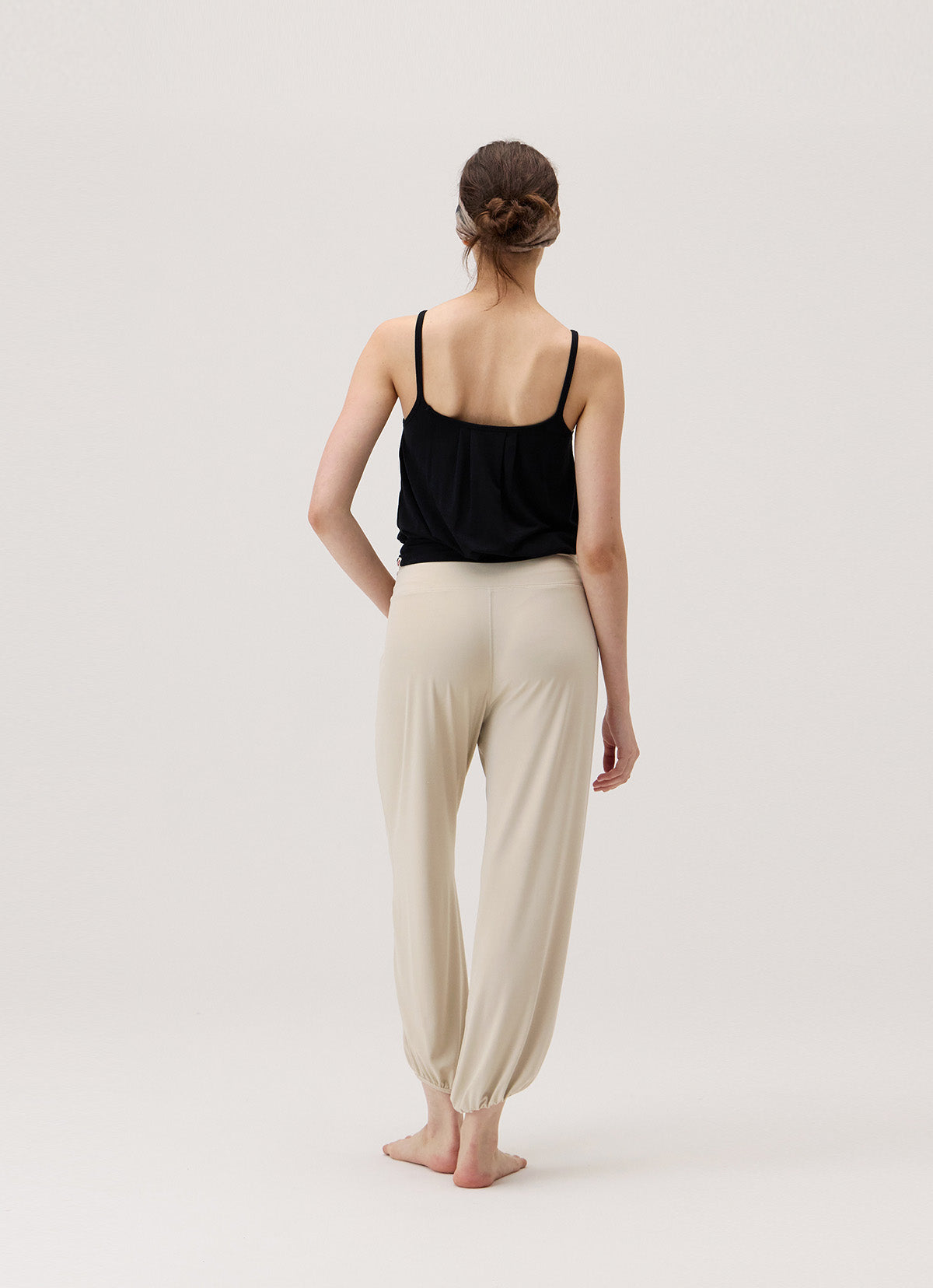 Pleats shirring sleeveless_Black