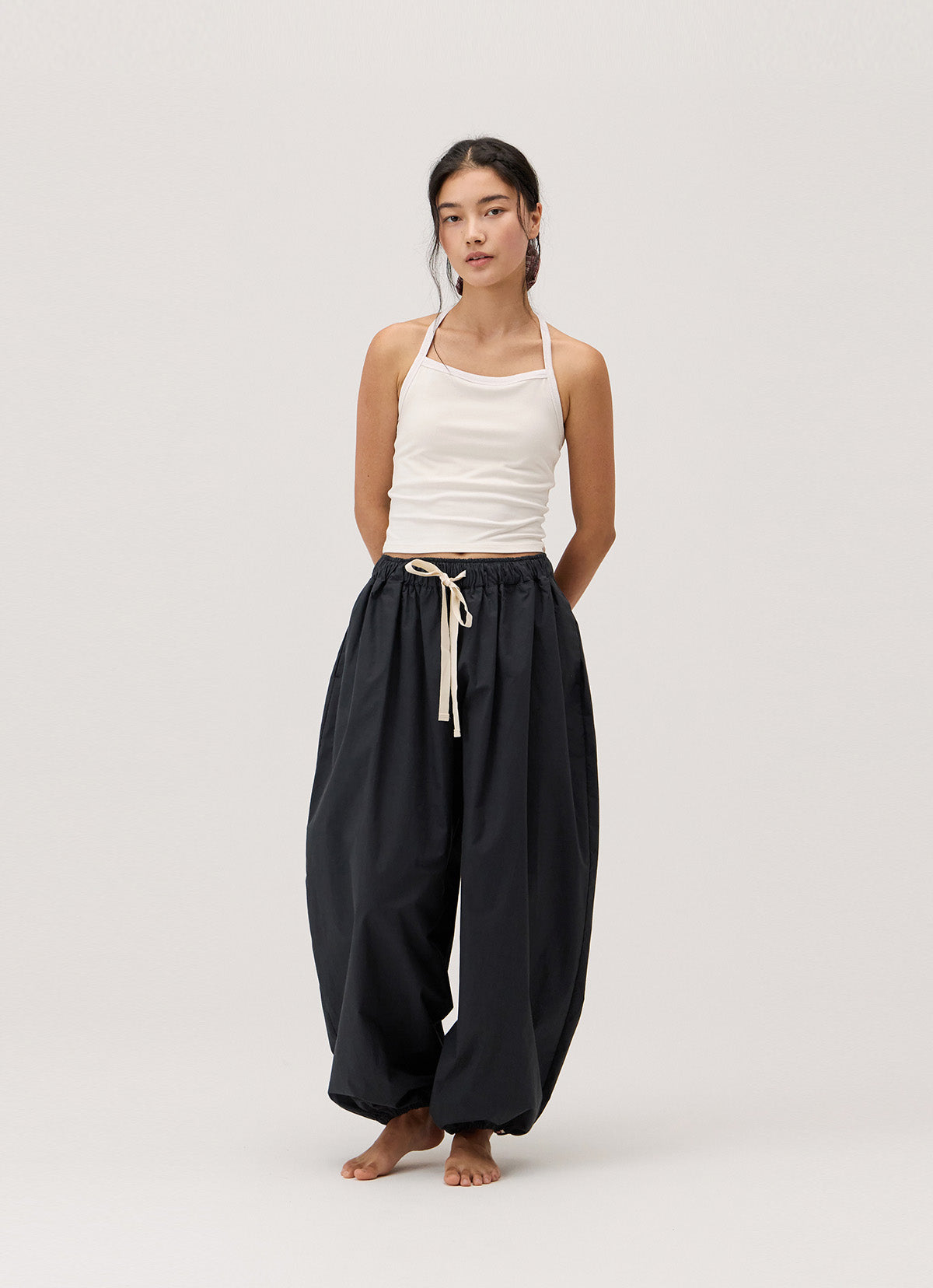 Accordion pants_Navy