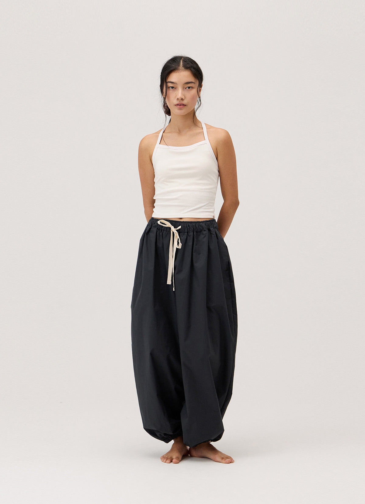 Accordion pants_Navy