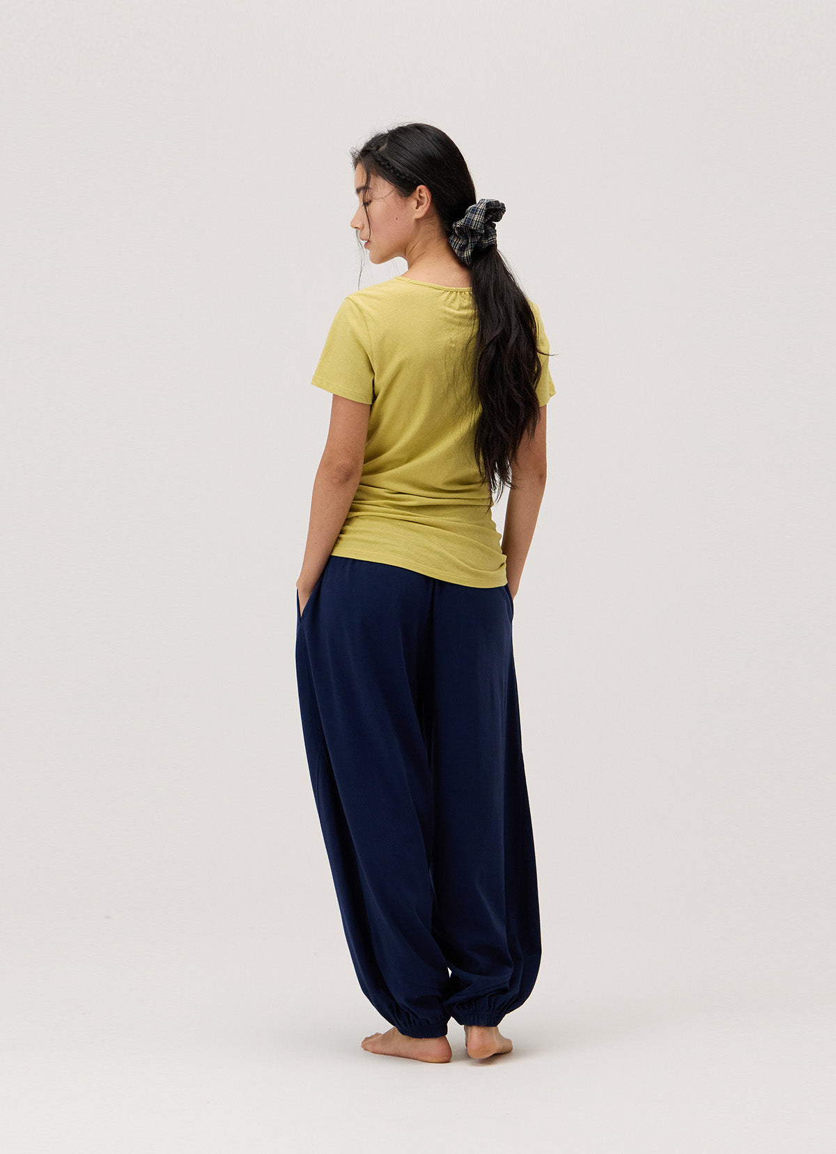 Shirring unbalance T_Leek Green
