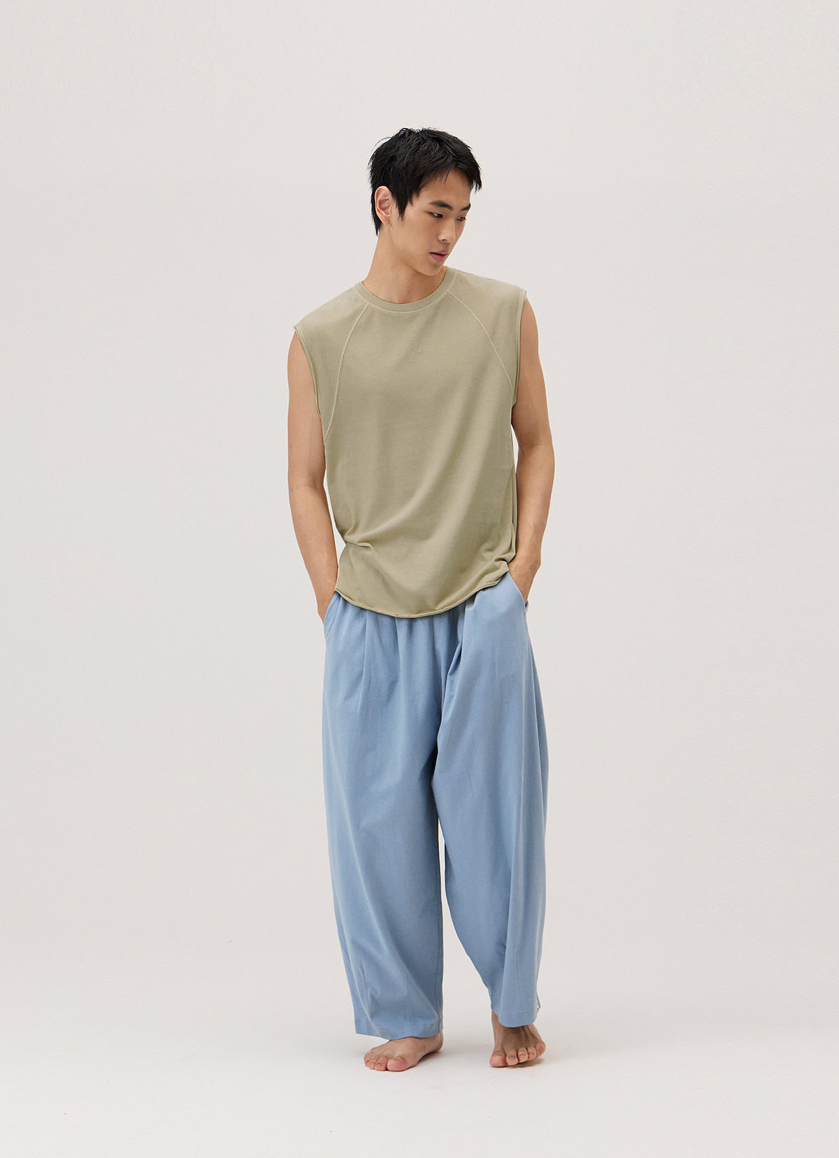 Knoll sleeveless (Unisex)_dyed_Summer Sand