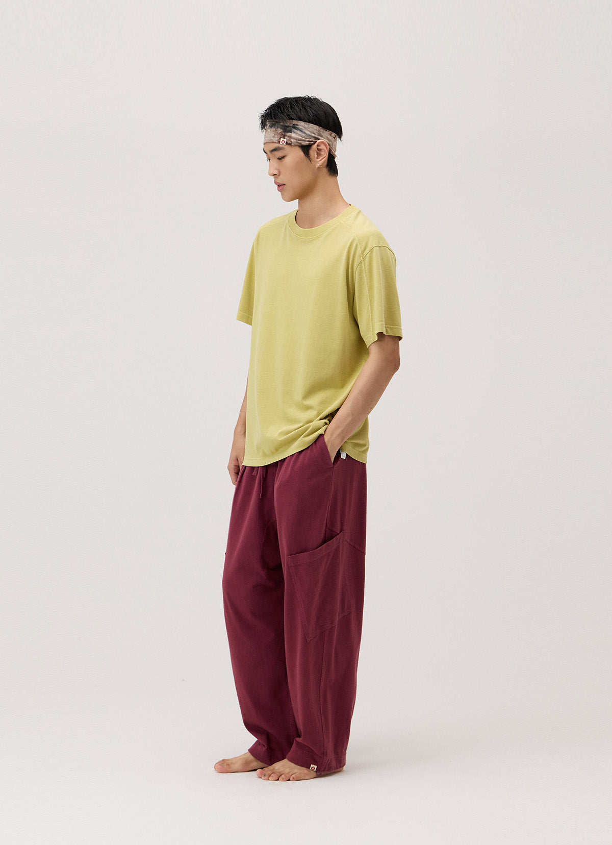 Pocket tapered pants (Unisex)_dyed_Windsor Wine