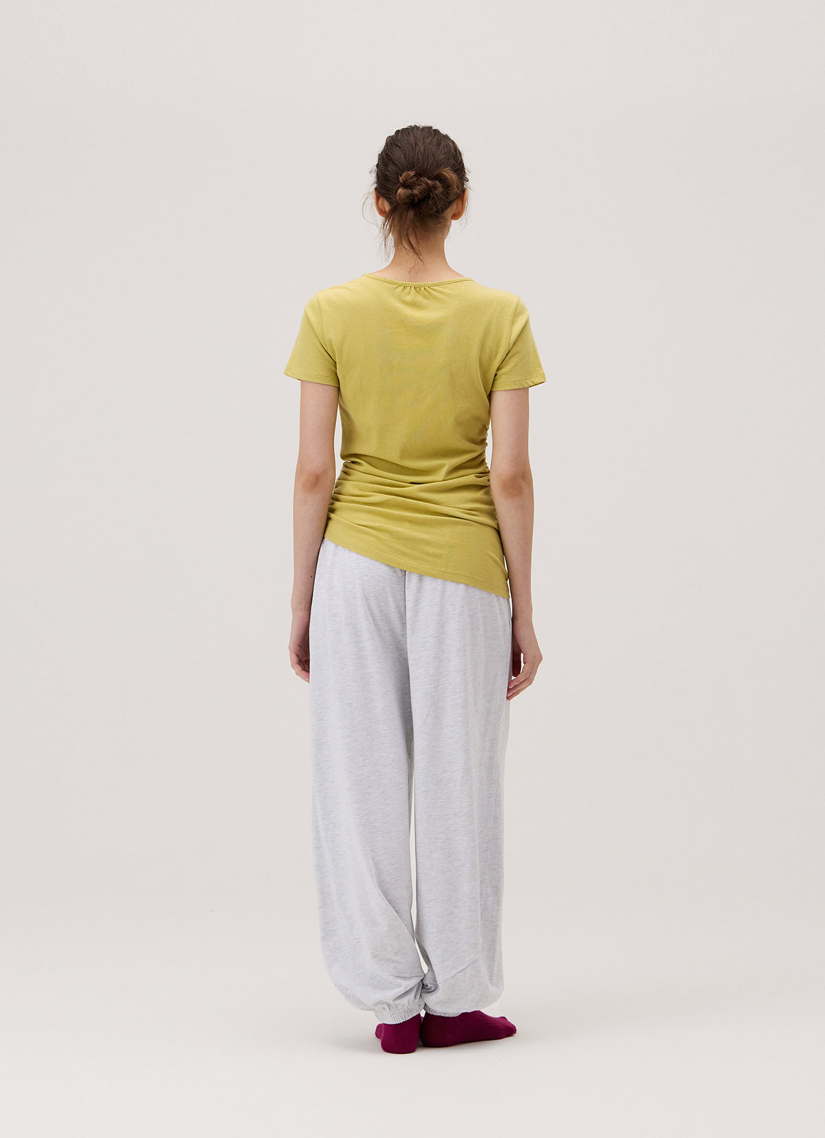 Shirring unbalance T_Leek Green