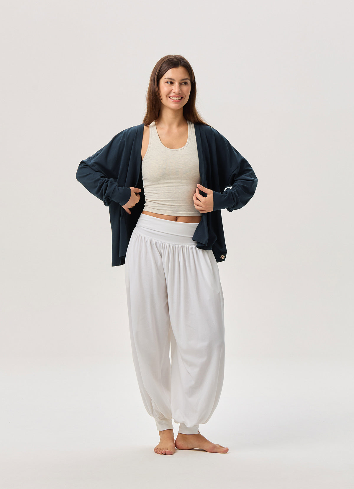 Soft wrap cardigan_Carbon