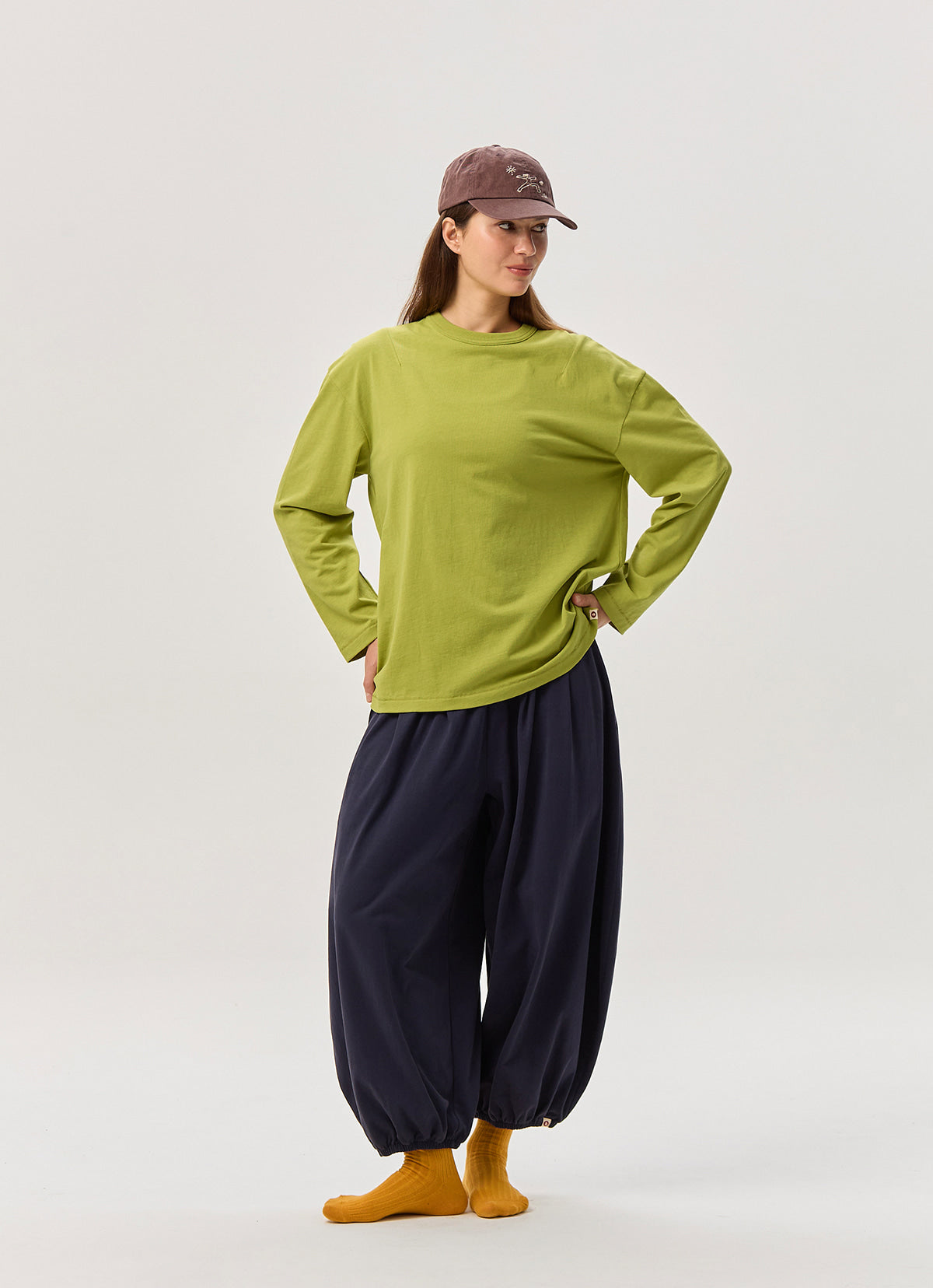 Small pocket long sleeve (Unisex)_Split Pea