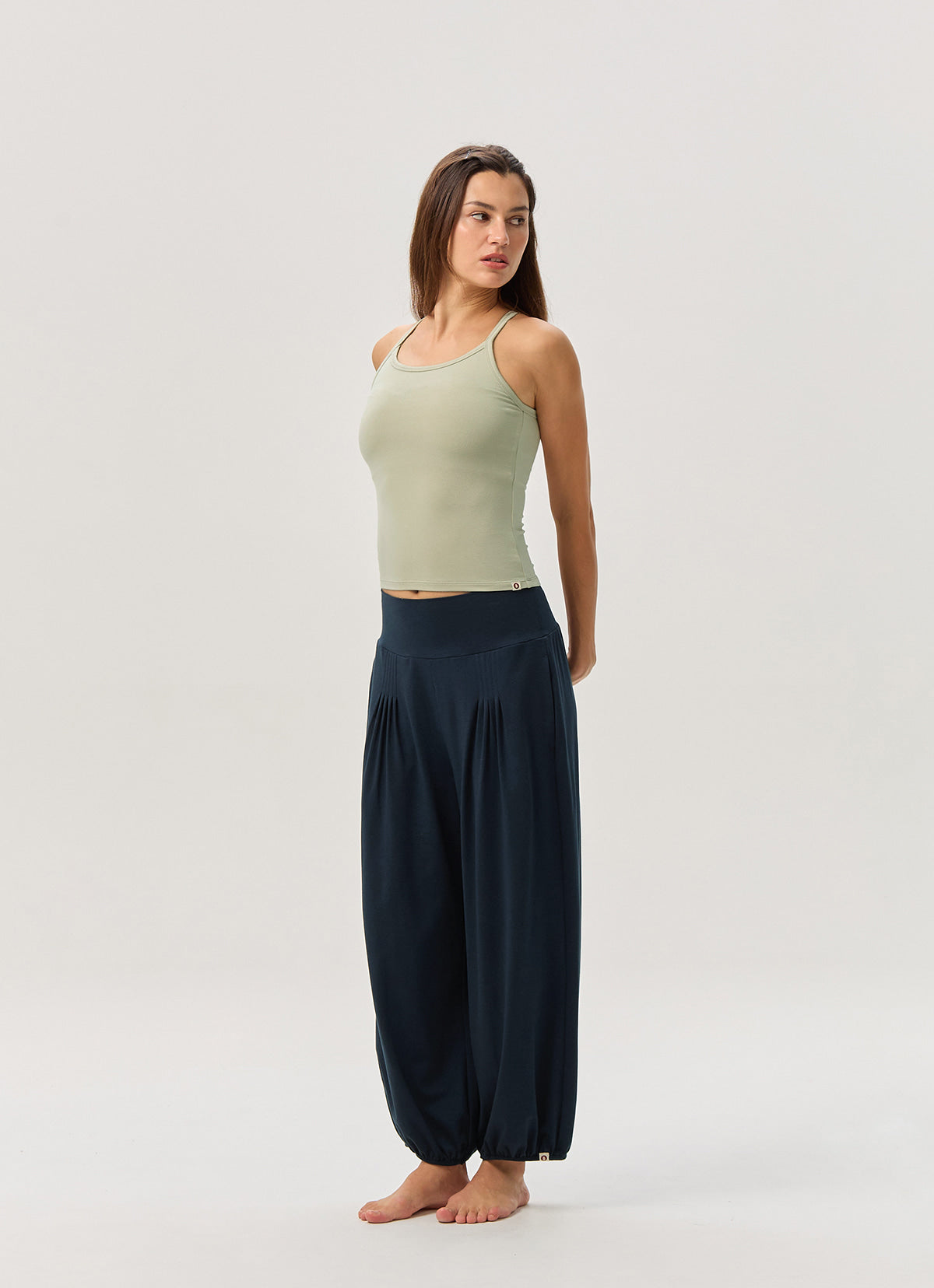 Multi cross tank top_Moss Gray