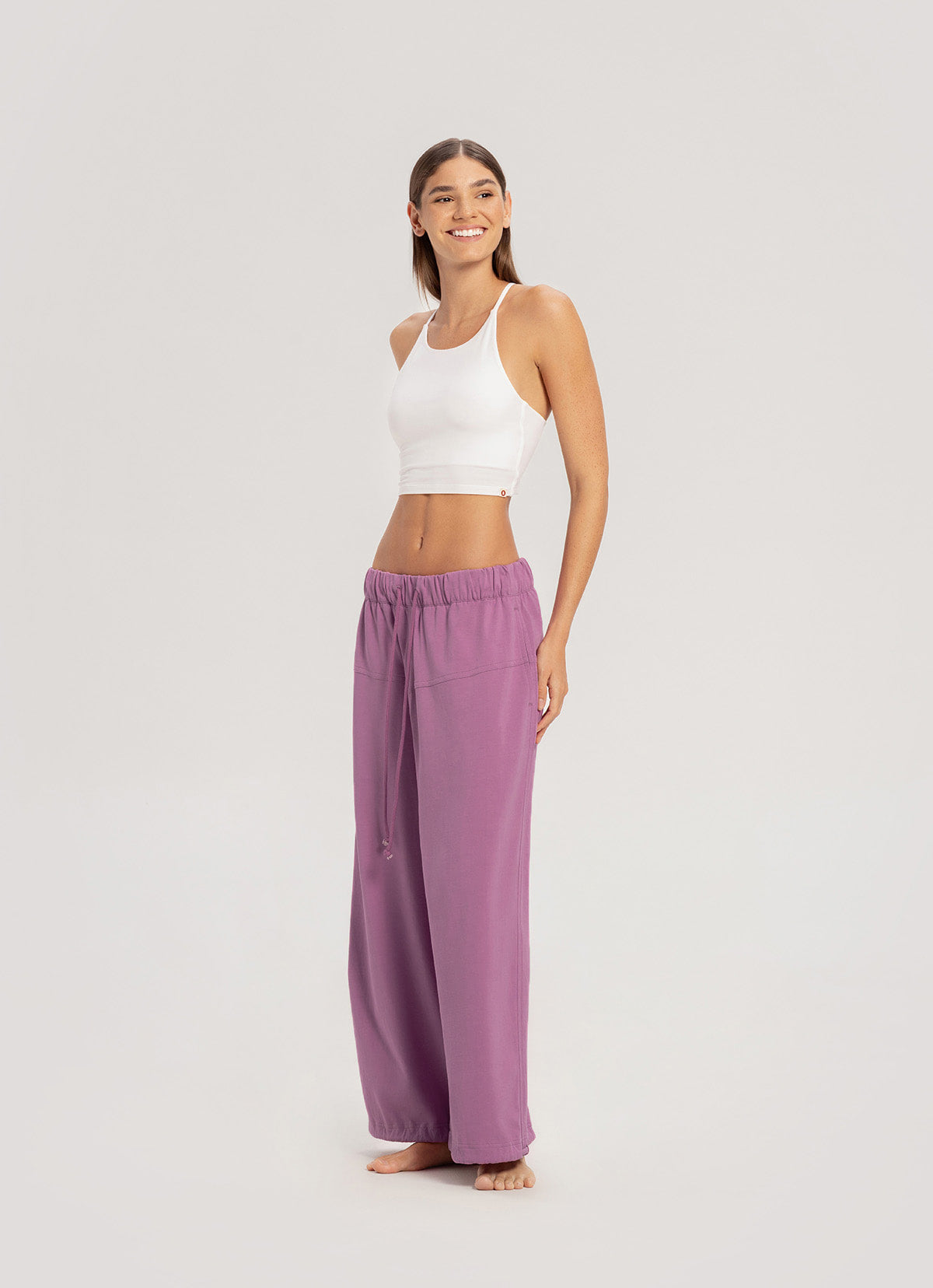 Horizon wide pants (Unisex)_Mulberry