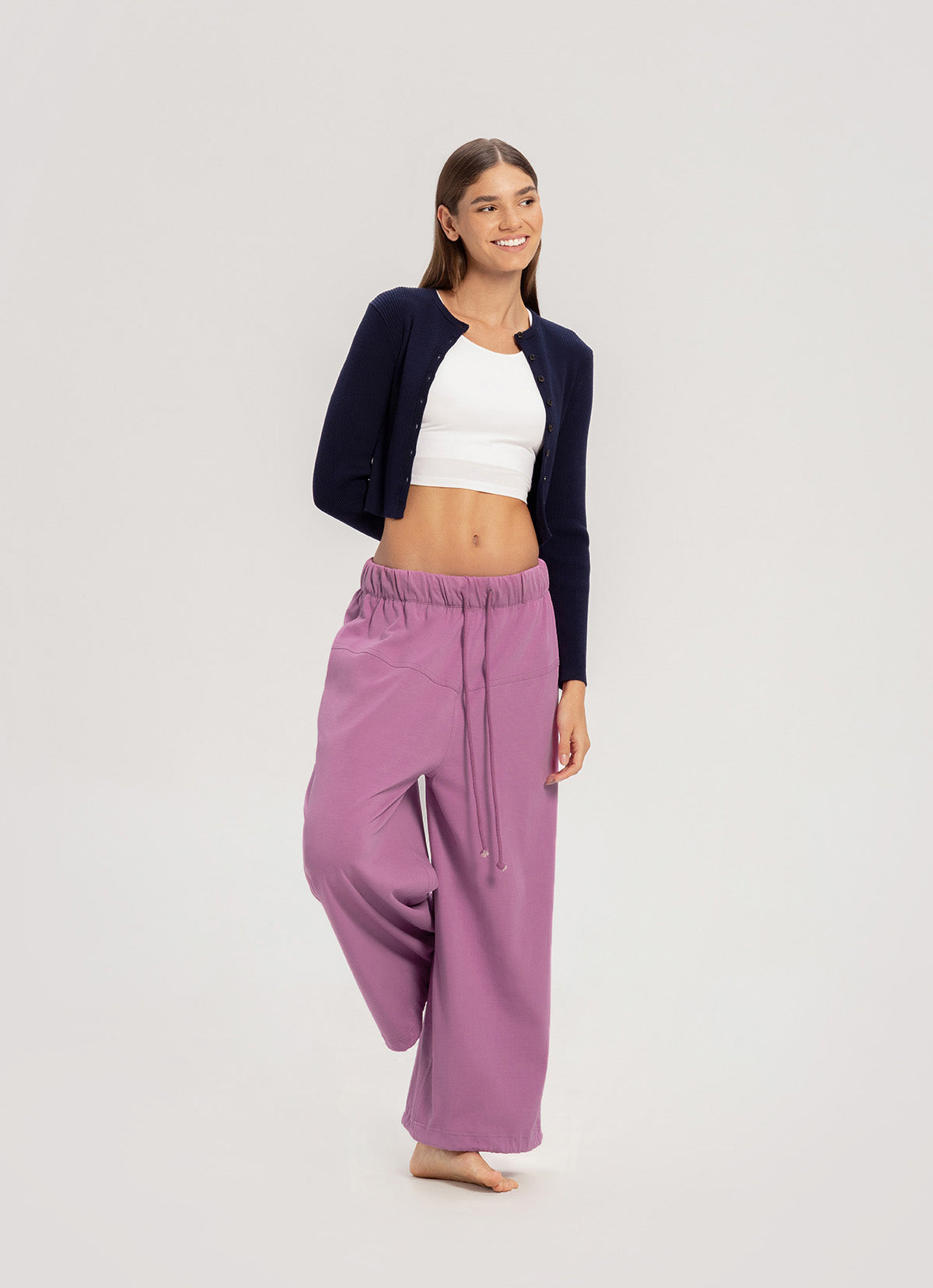 Horizon wide pants (Unisex)_Mulberry