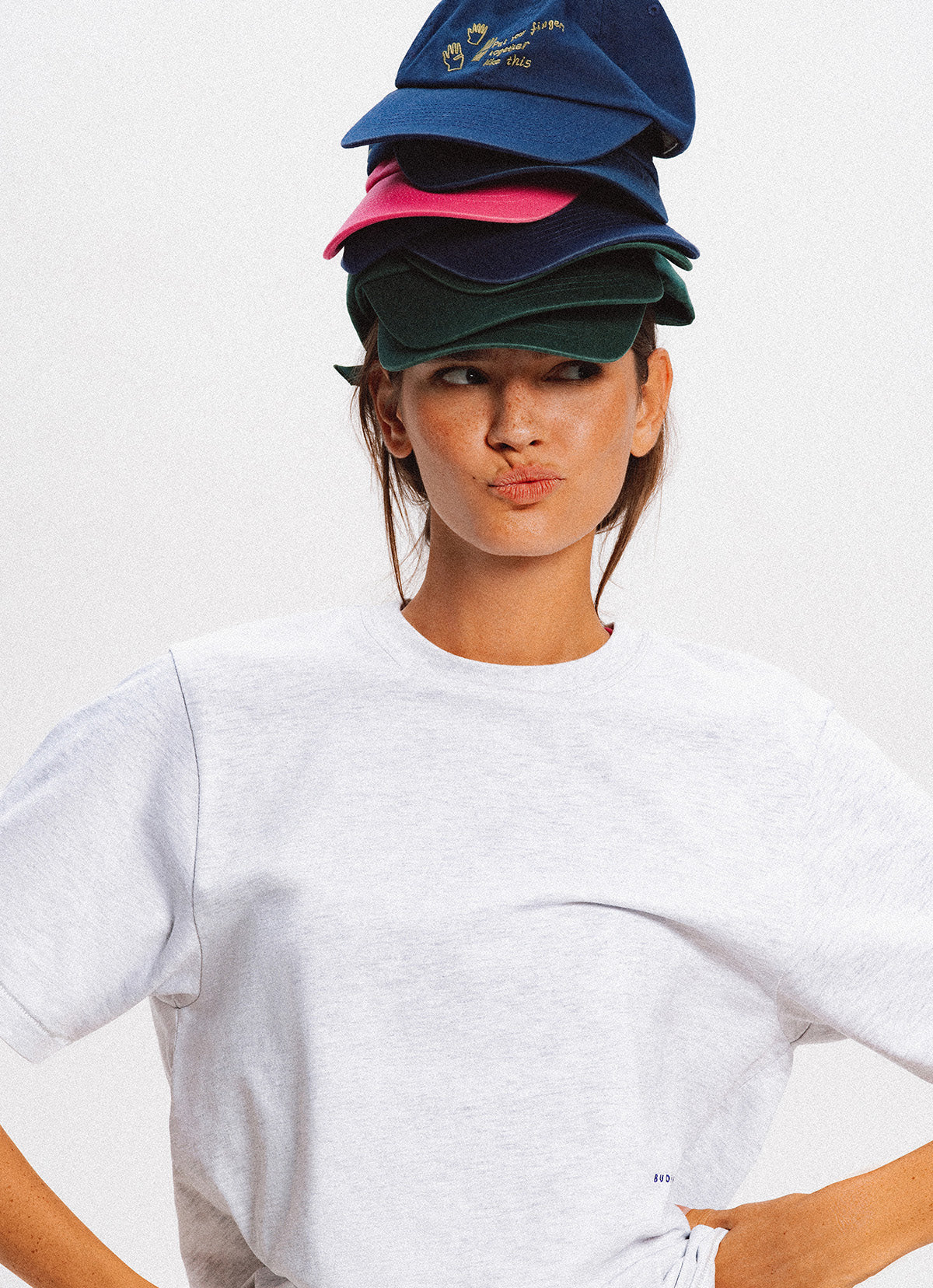 BM graphic cap (Unisex)_Navy