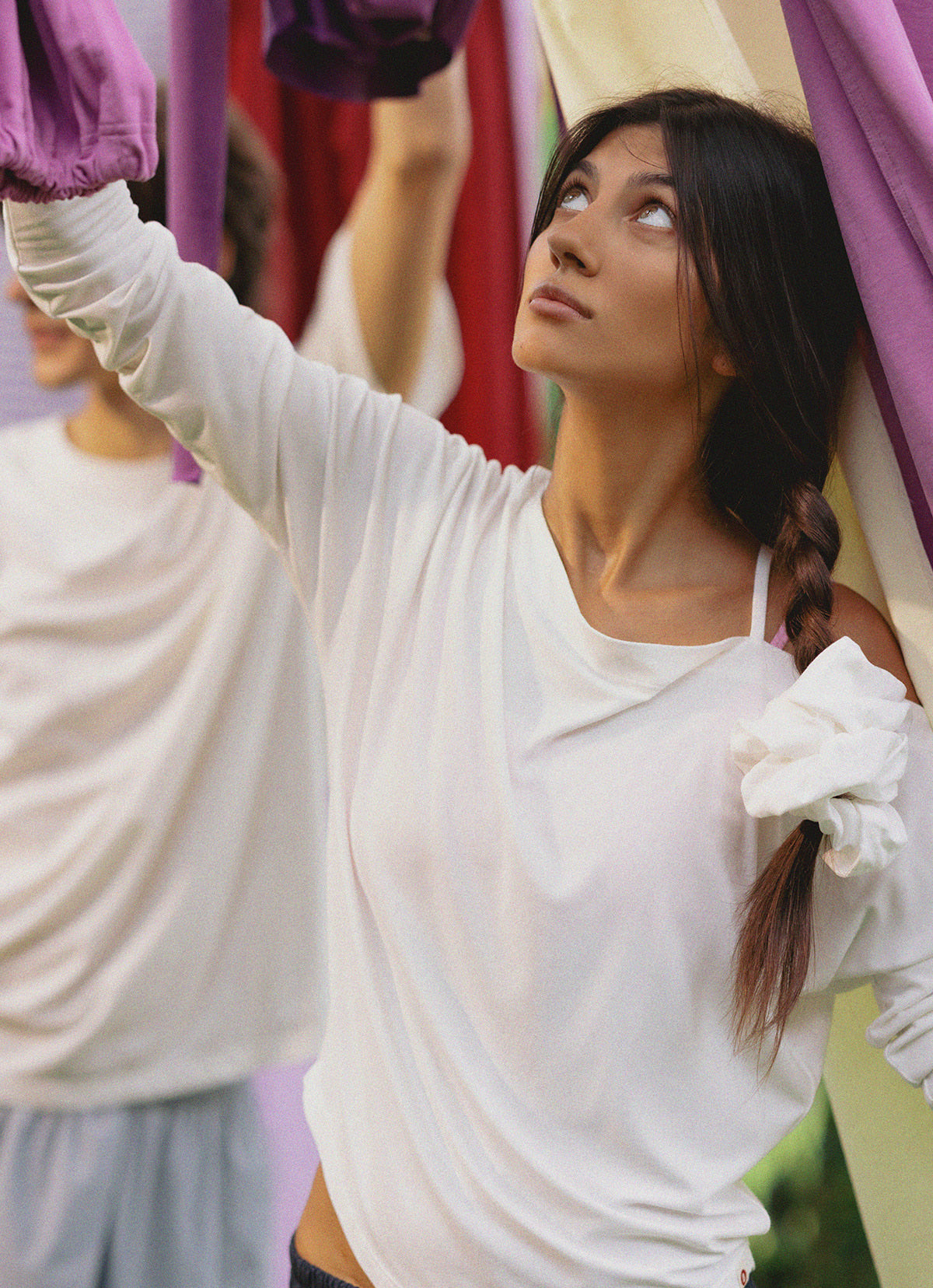 BM wide scrunchie #2_White