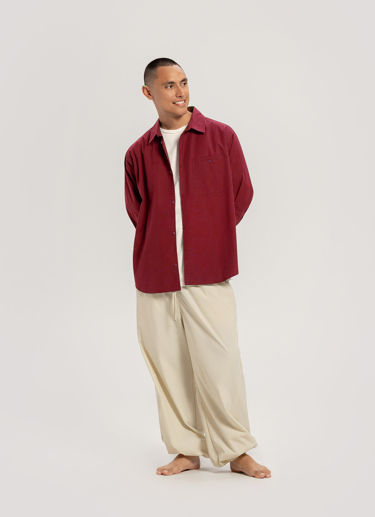 Overfit pocket shirts (Unisex)_Lava falls
