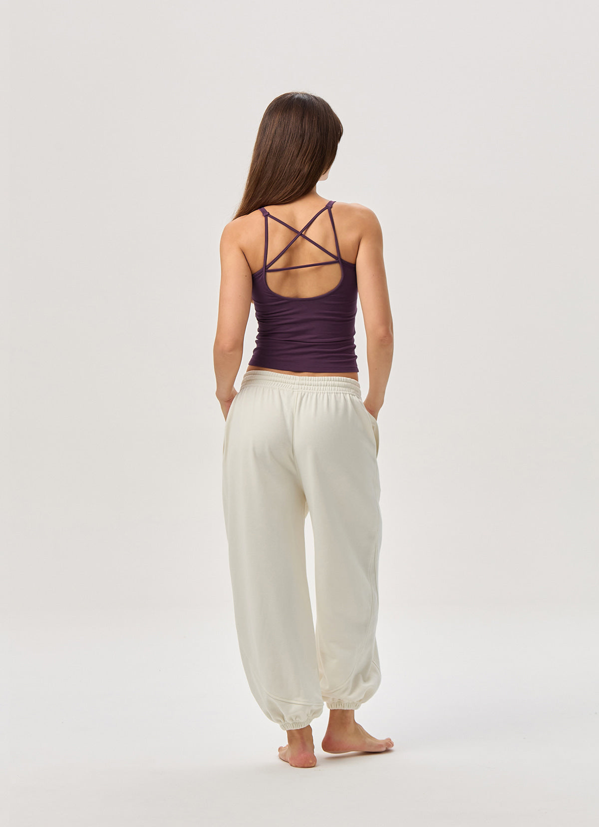 Multi cross tank top_Prune Purple