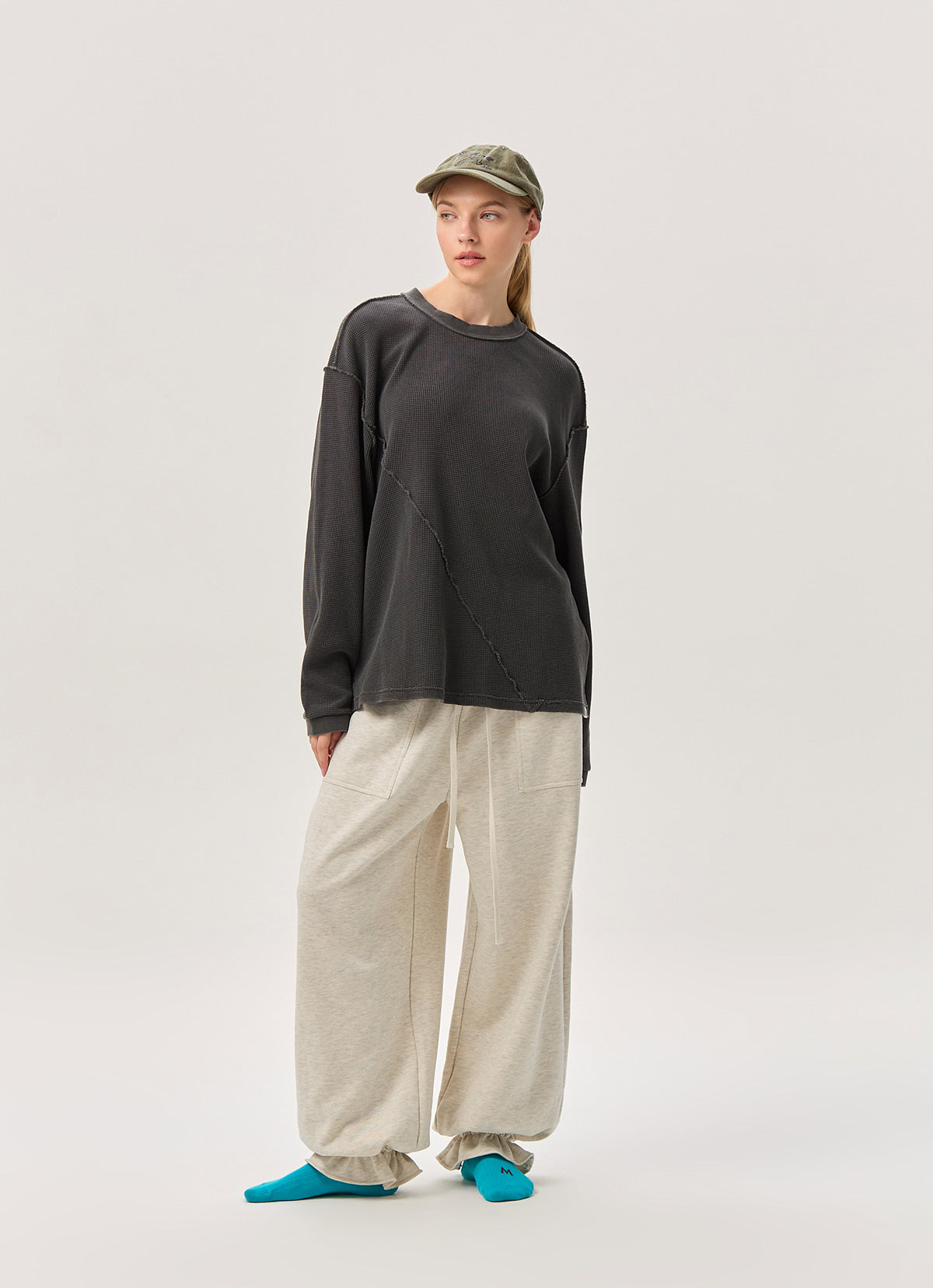 Ame jogger pants_Oatmeal Melange