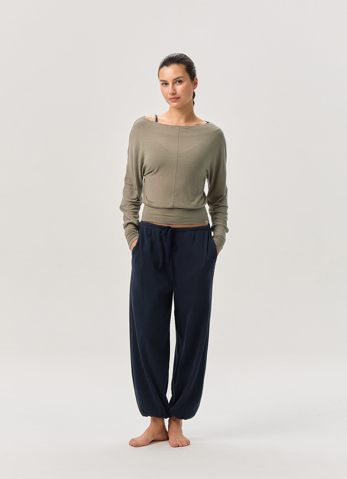 Rib jogger pants #3_Inkwell