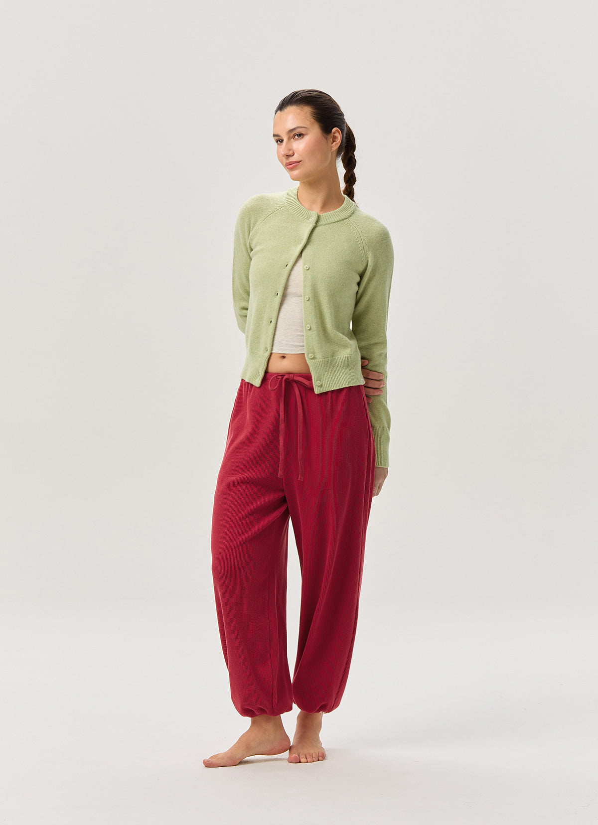 Rib jogger pants #3_Scooter