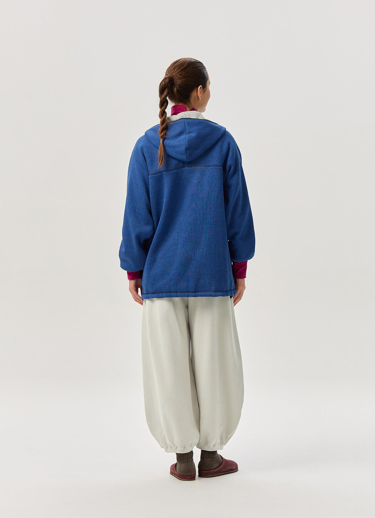 Melana fleece hoodie (Unisex)_Blue