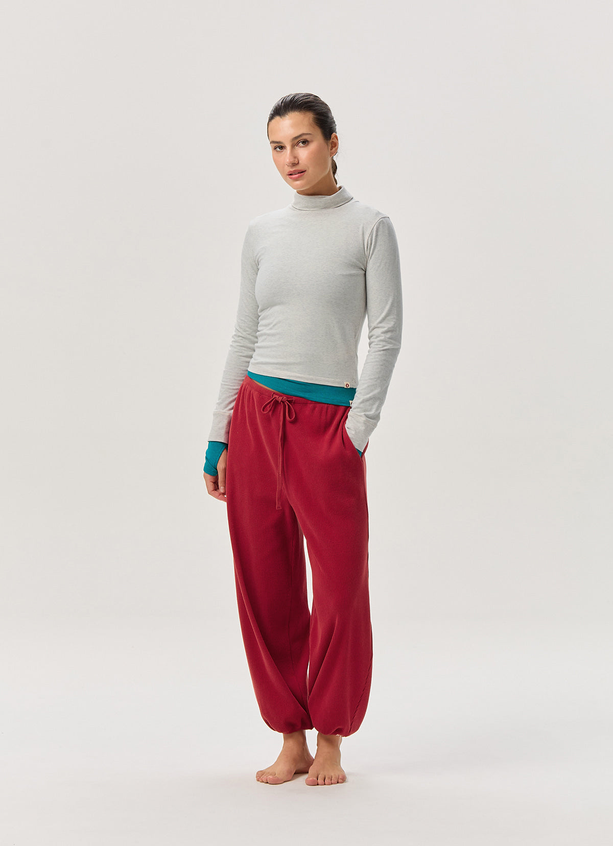 Rib jogger pants #3_Scooter